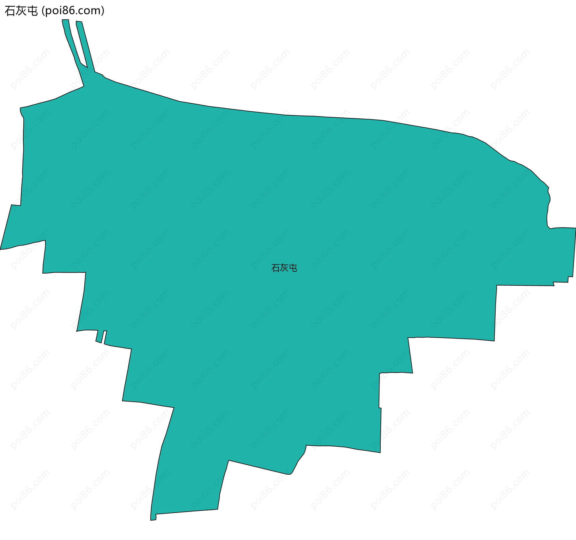 石灰屯边界地图