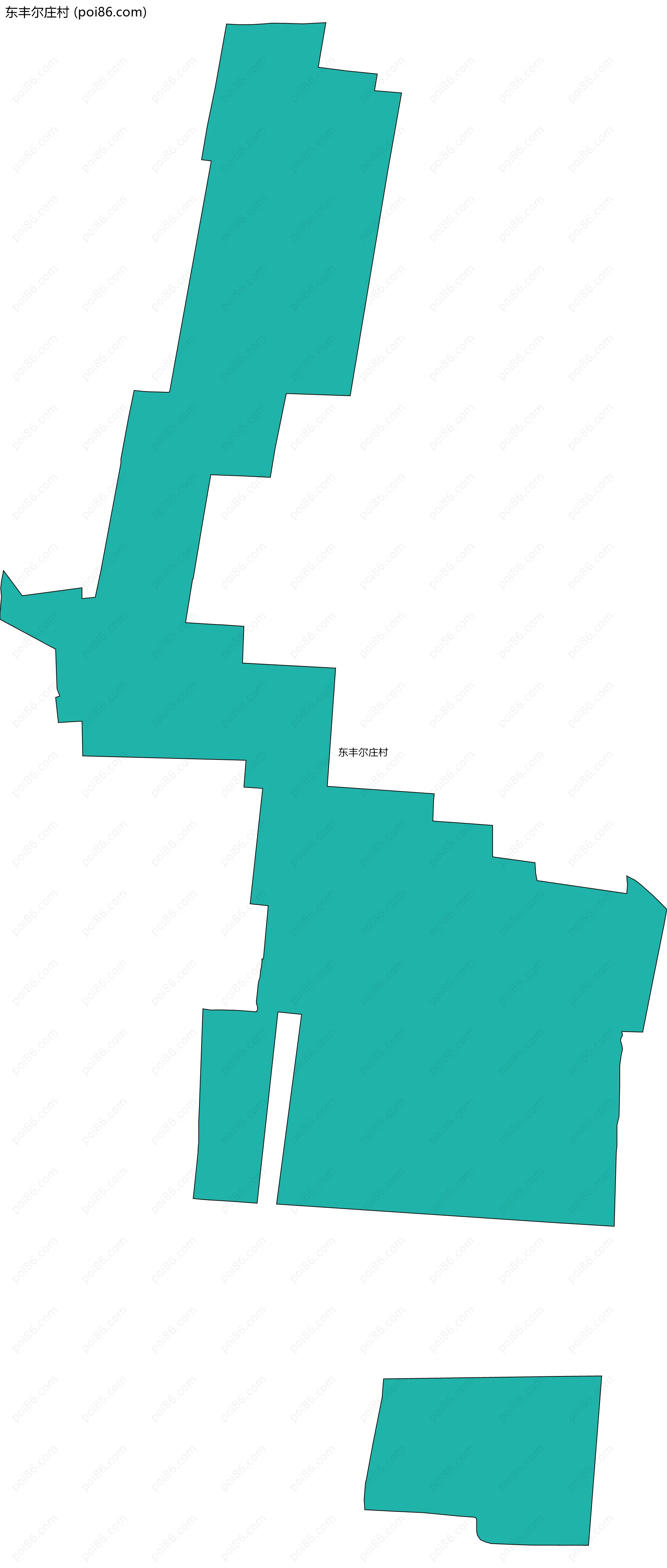 东丰尔庄村边界地图