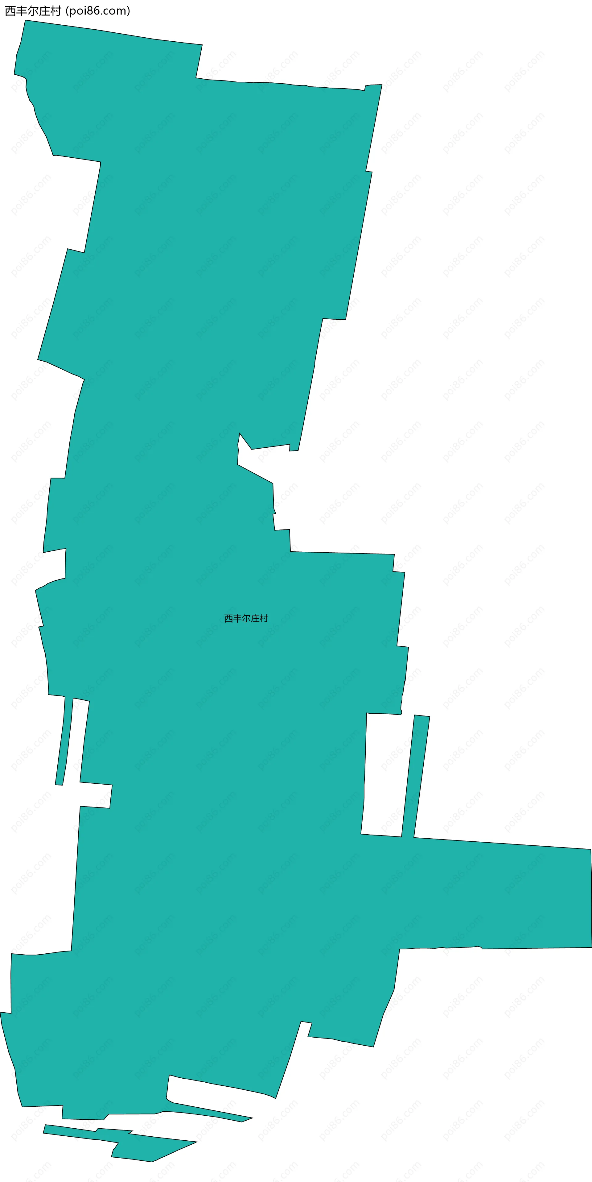 西丰尔庄村边界地图