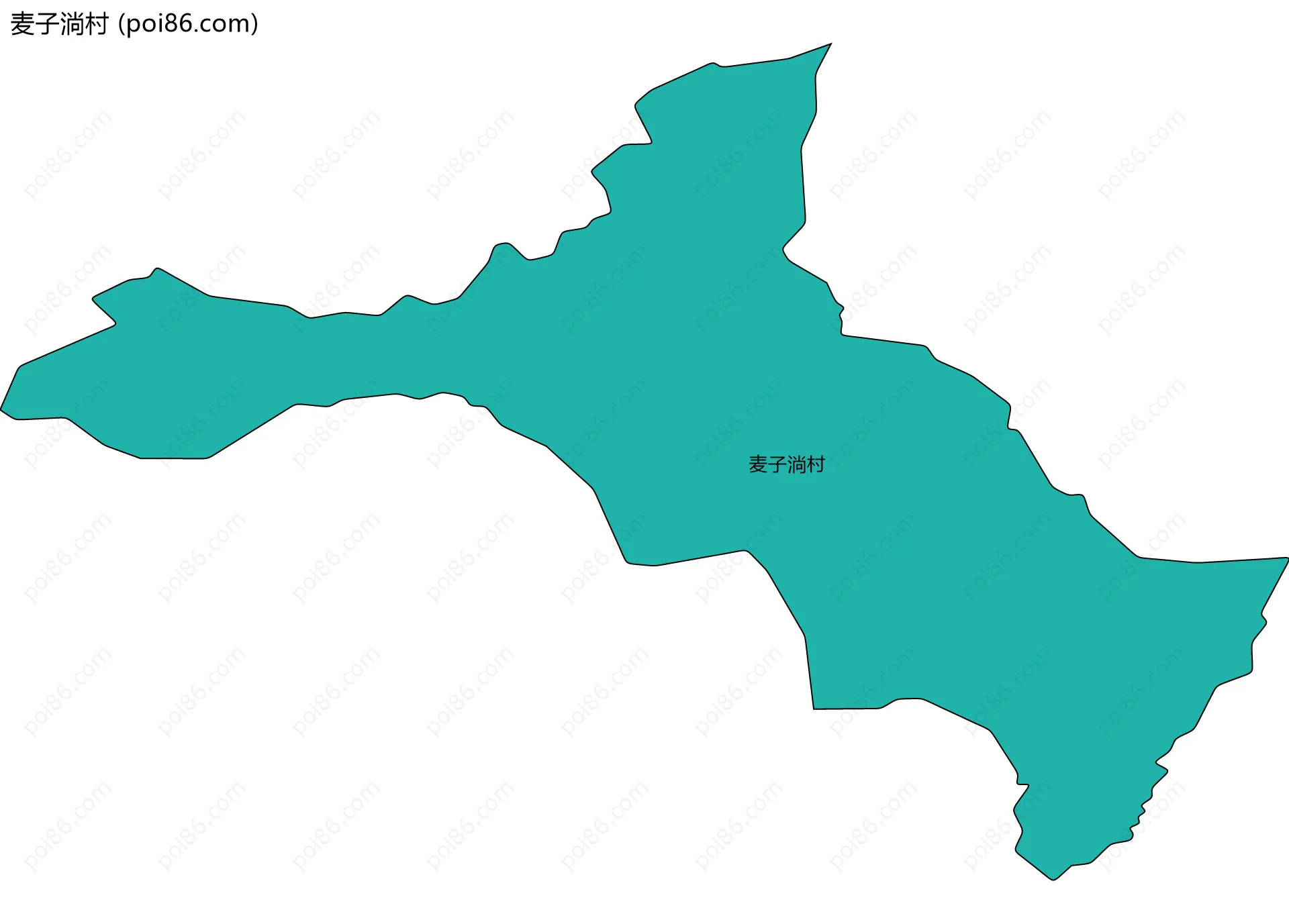 麦子淌村边界地图