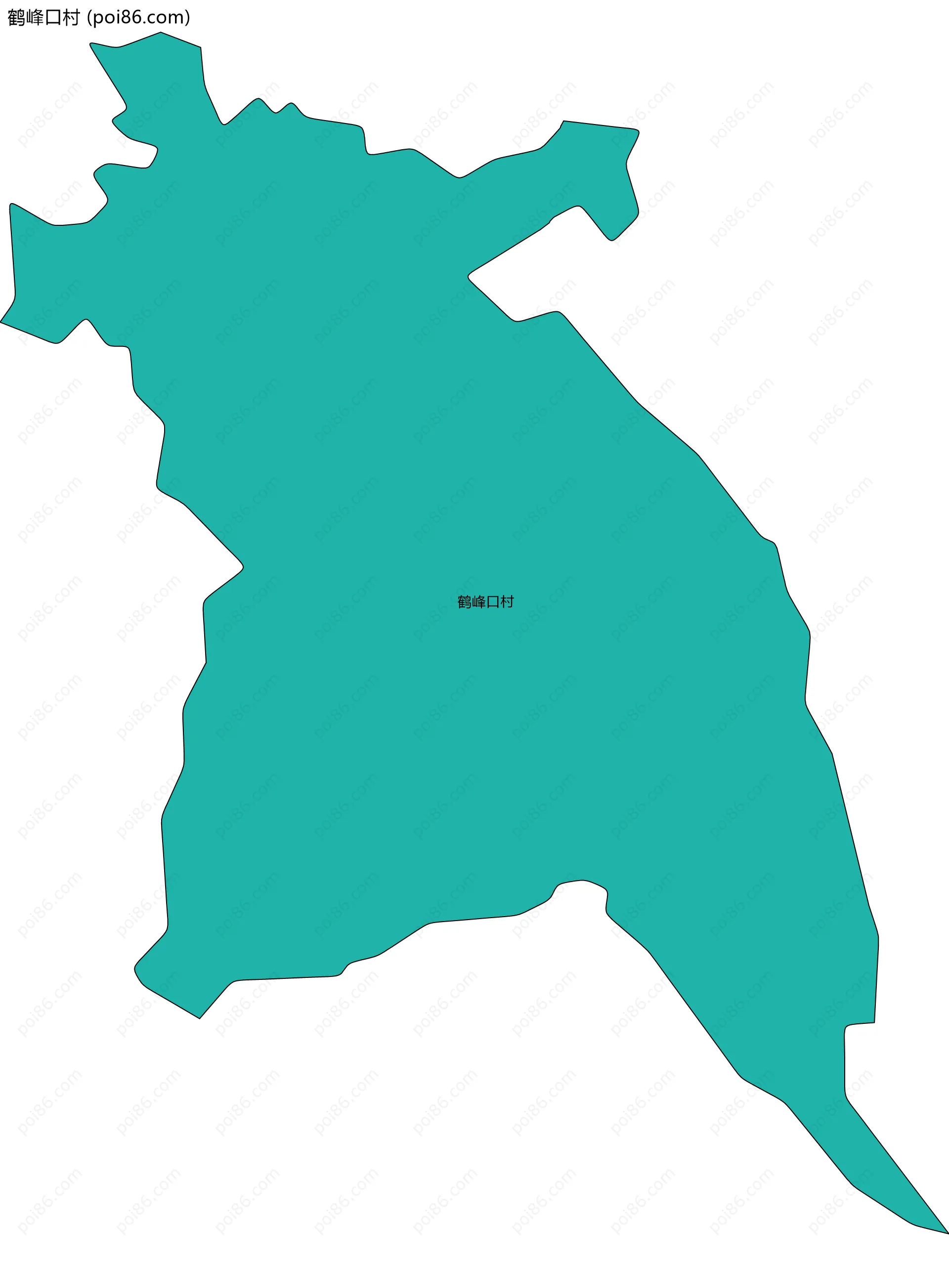 鹤峰口村边界地图