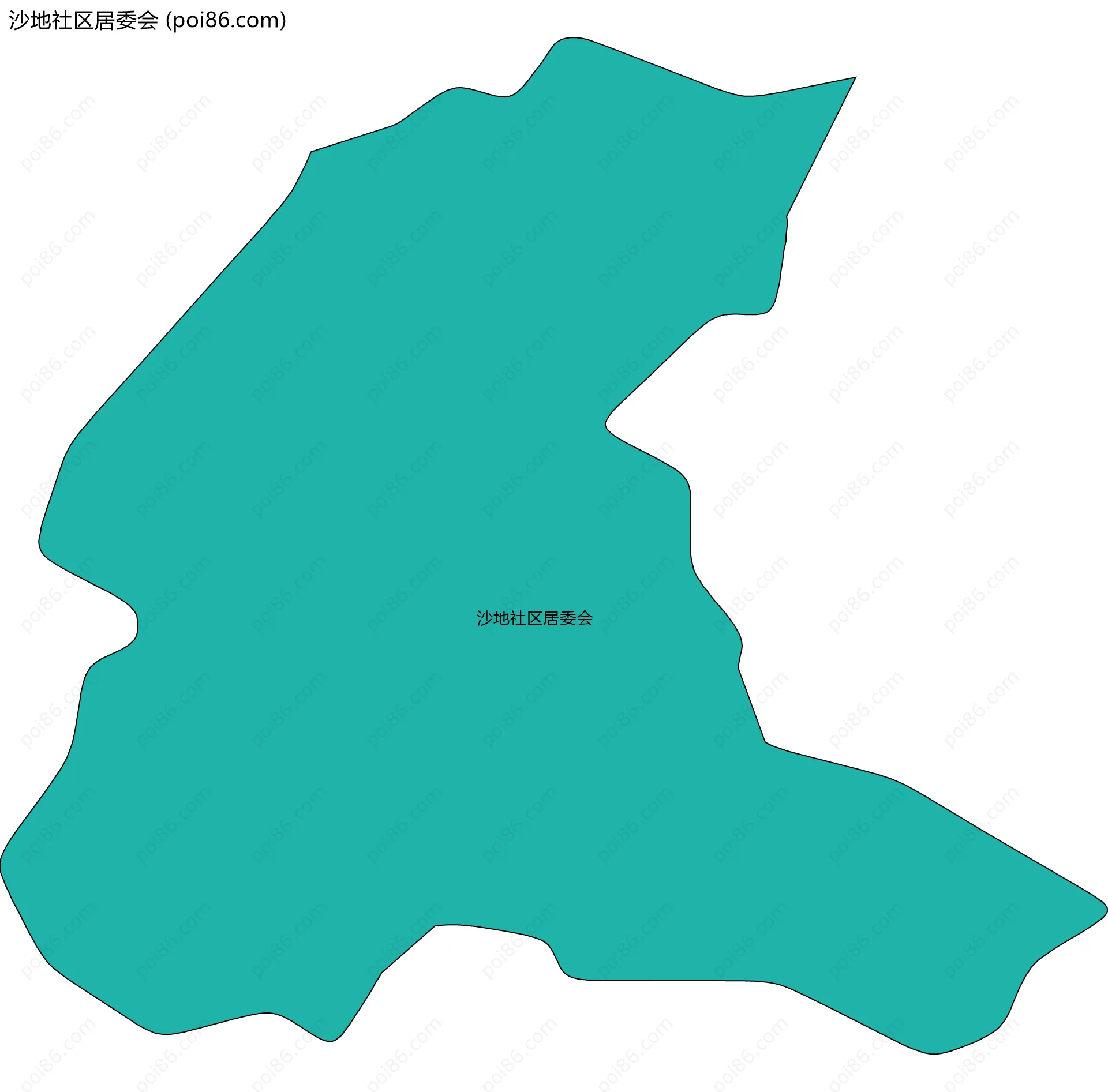 沙地社区居委会边界地图
