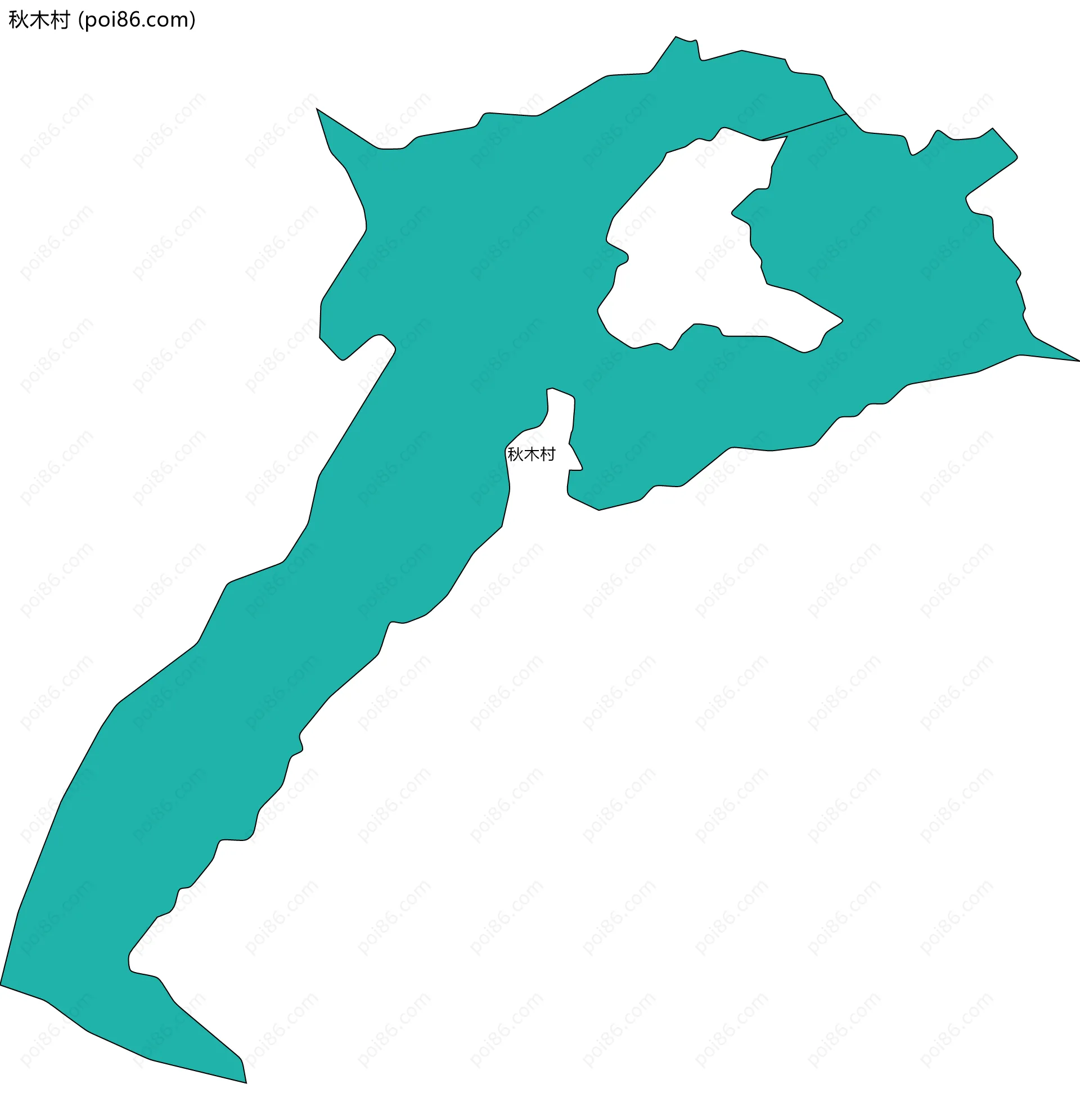 秋木村边界地图