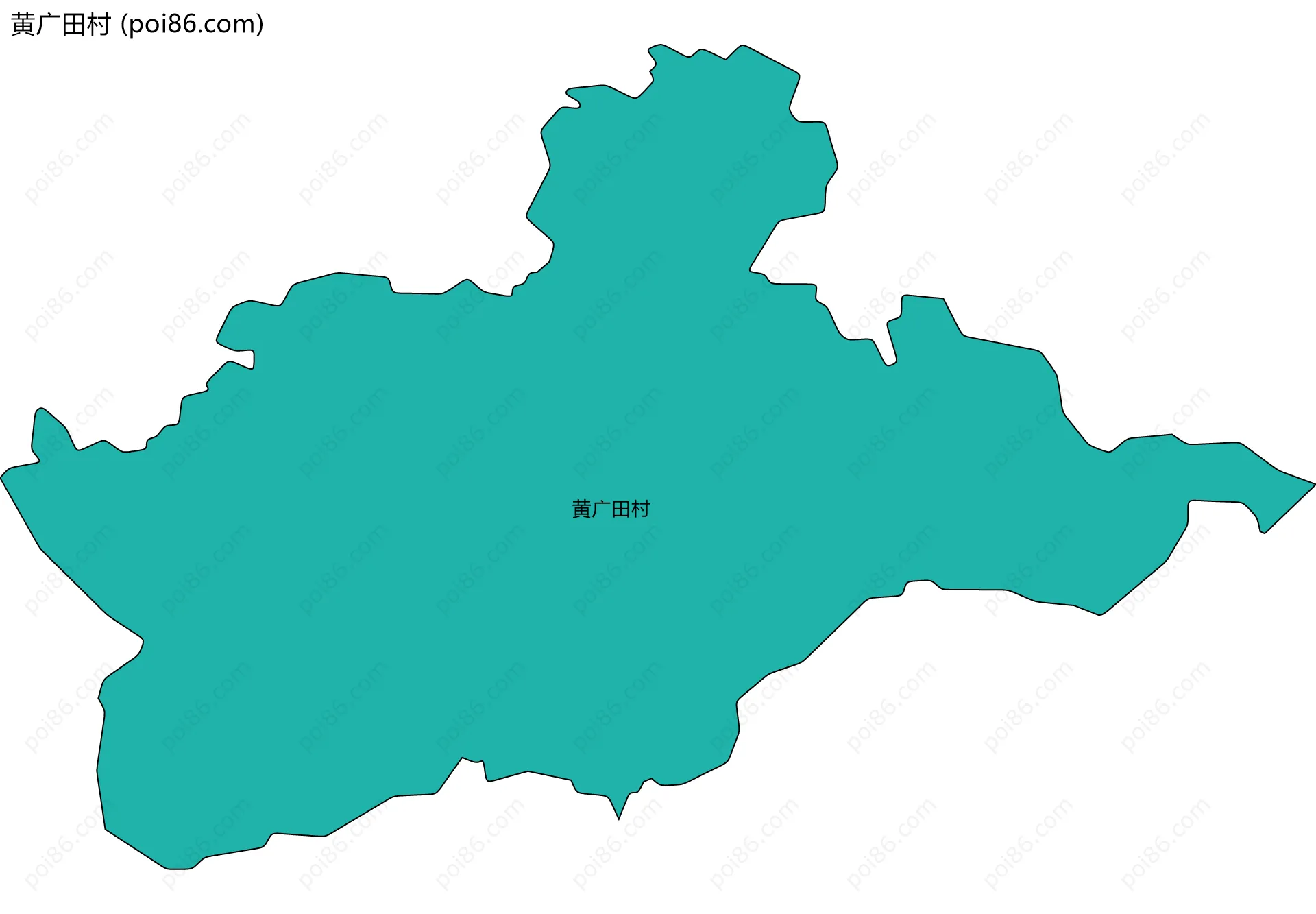 黄广田村边界地图