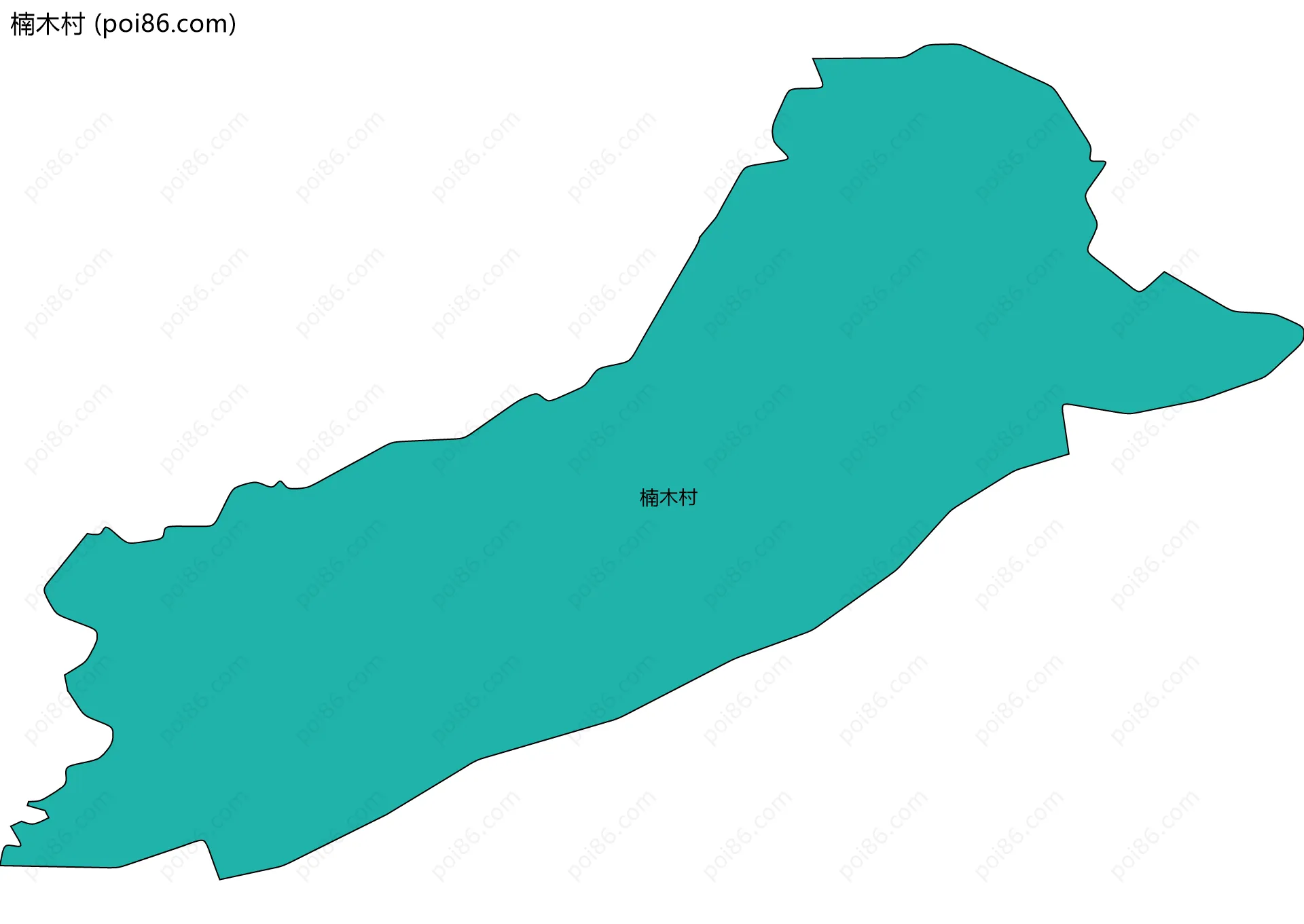 楠木村边界地图