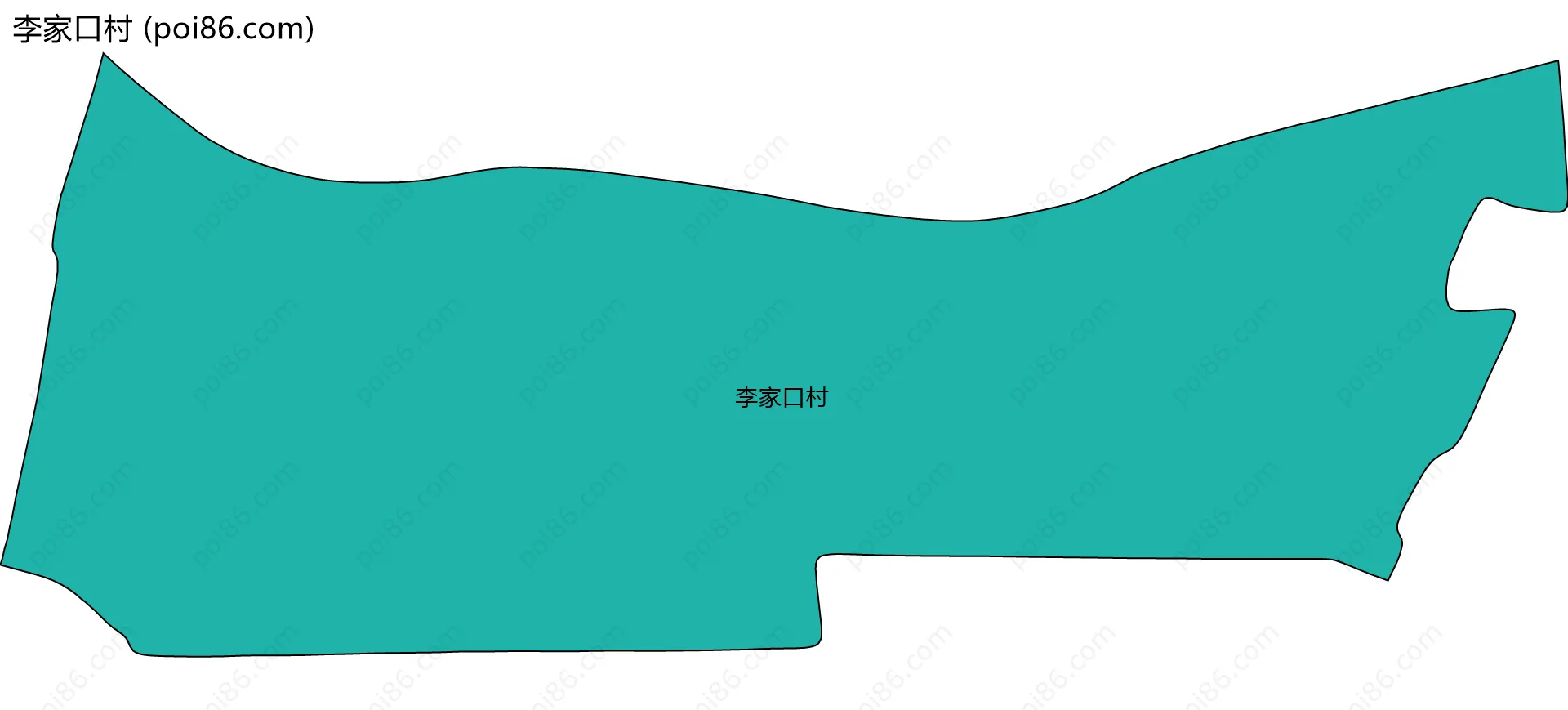 李家口村边界地图