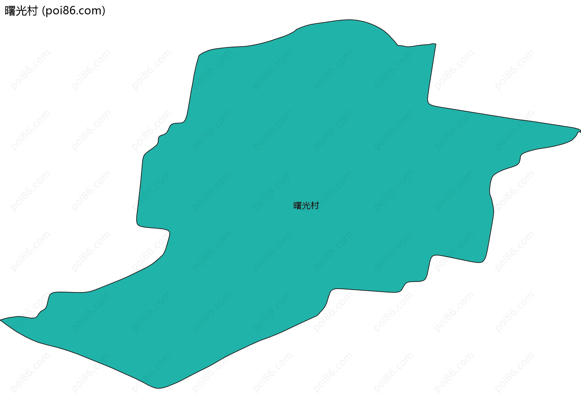 曙光村边界地图