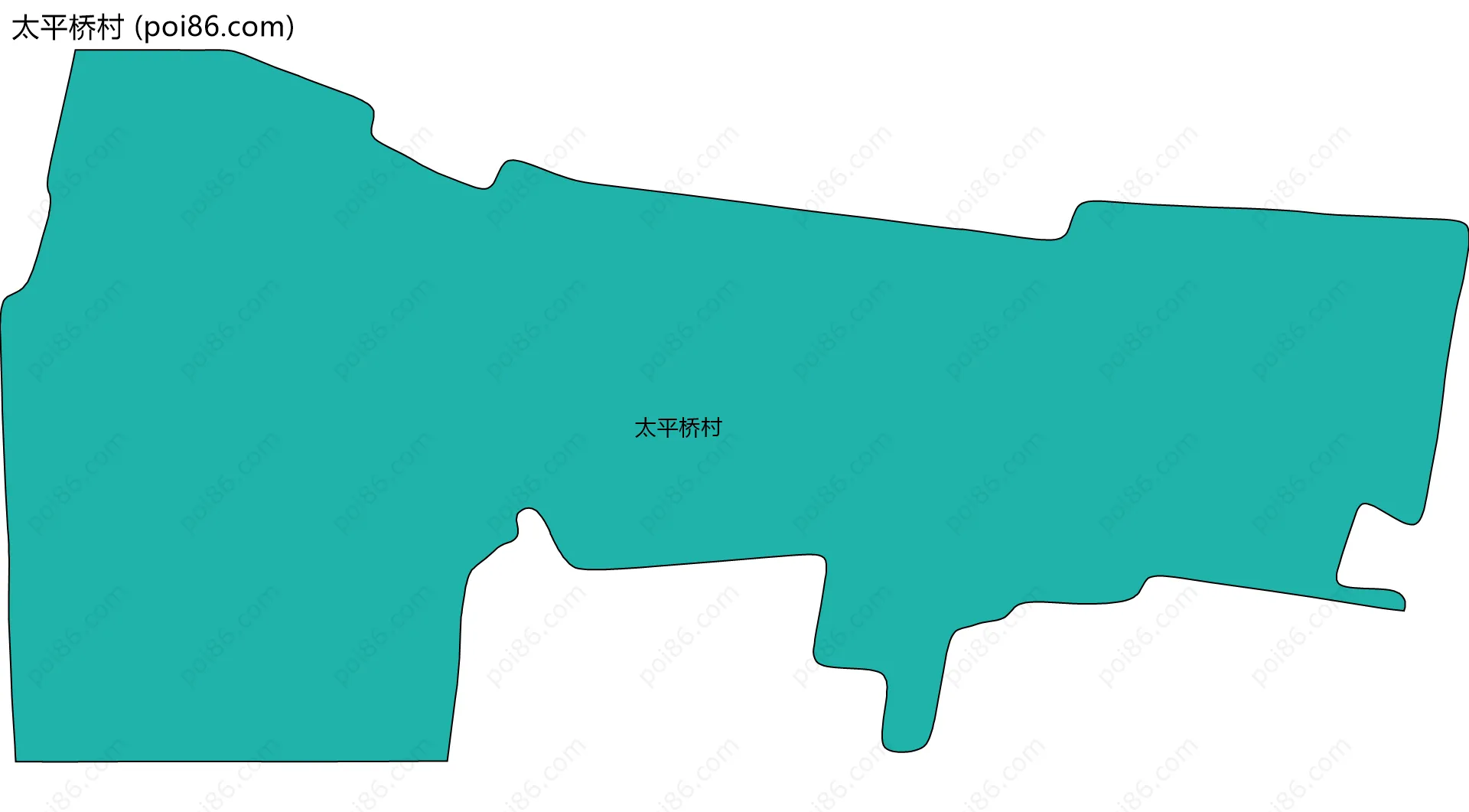 太平桥村边界地图