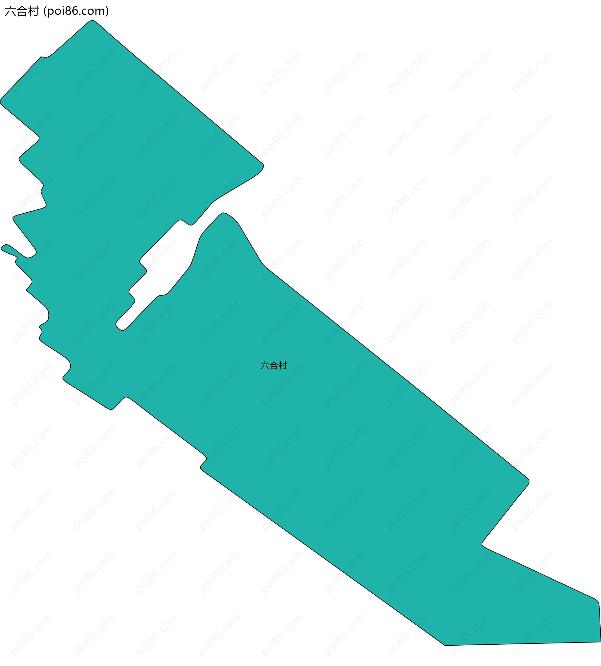 六合村边界地图