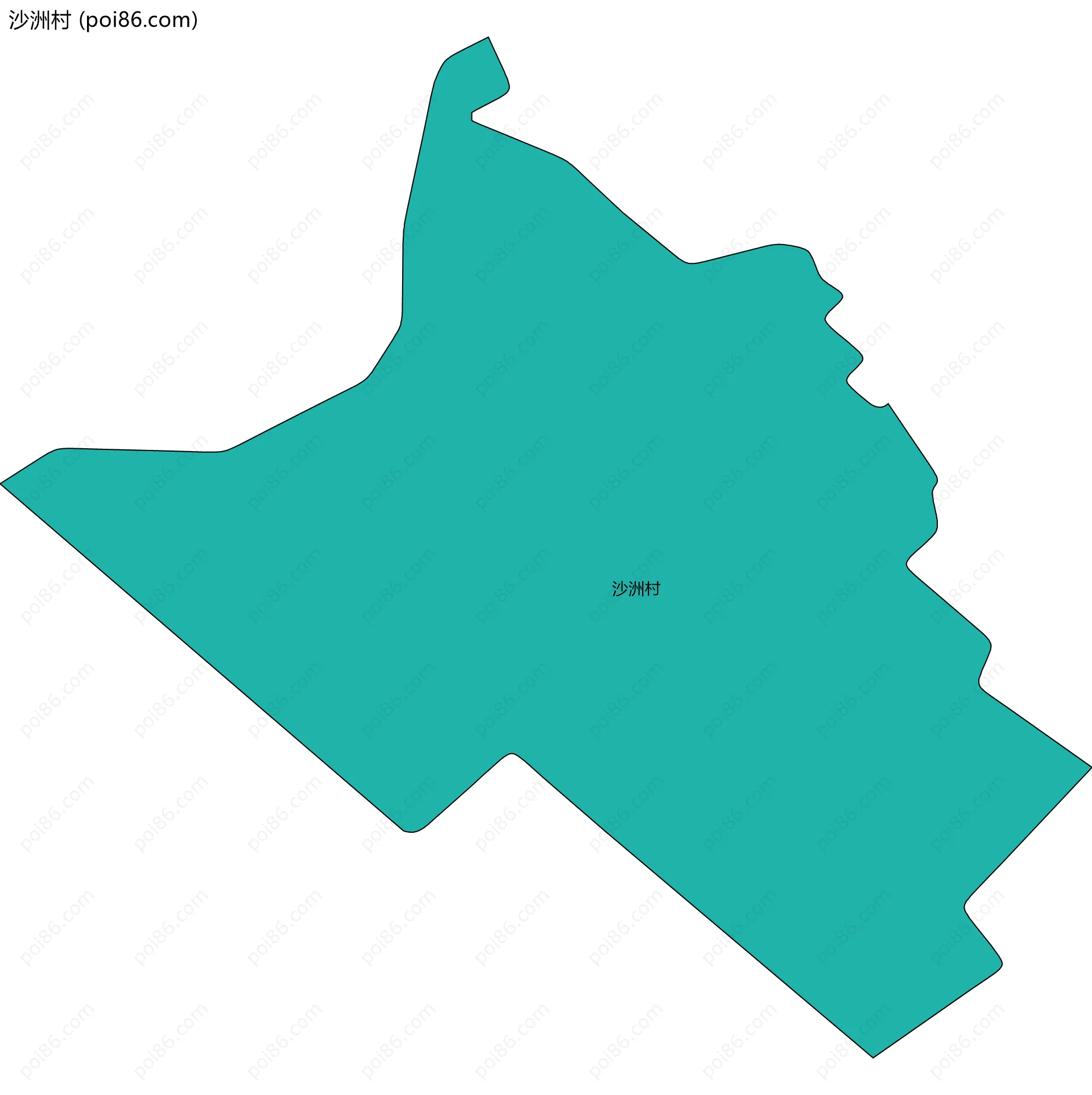 沙洲村边界地图