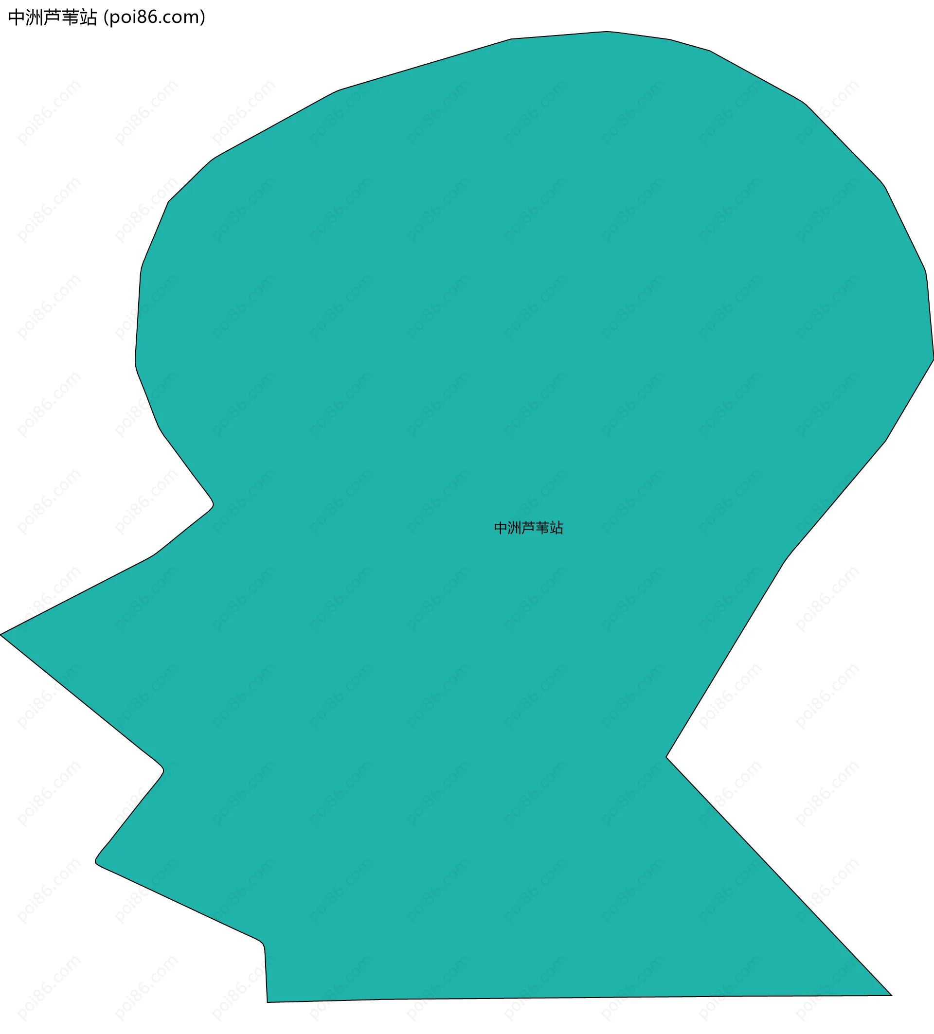 中洲芦苇站边界地图