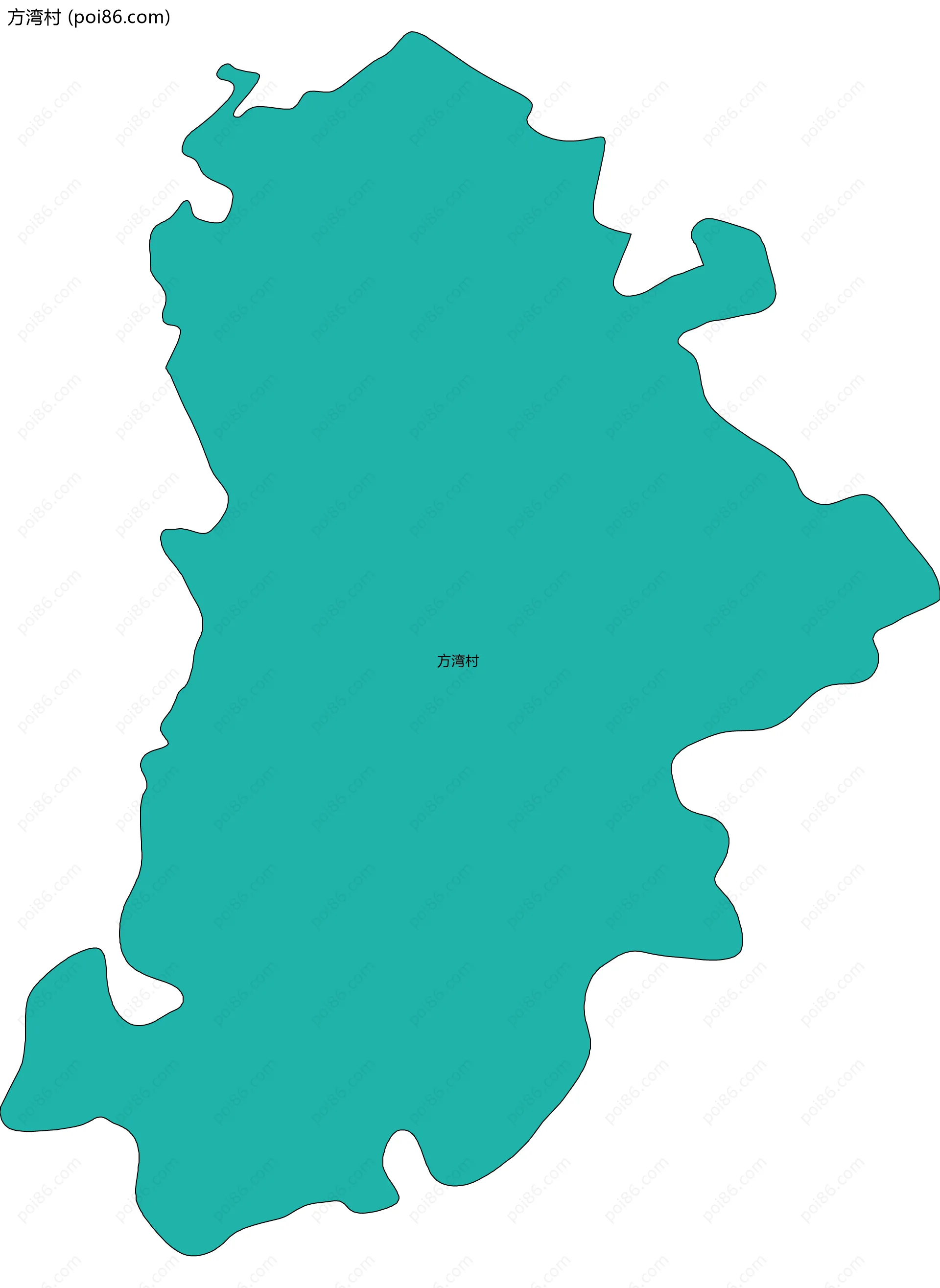 方湾村边界地图