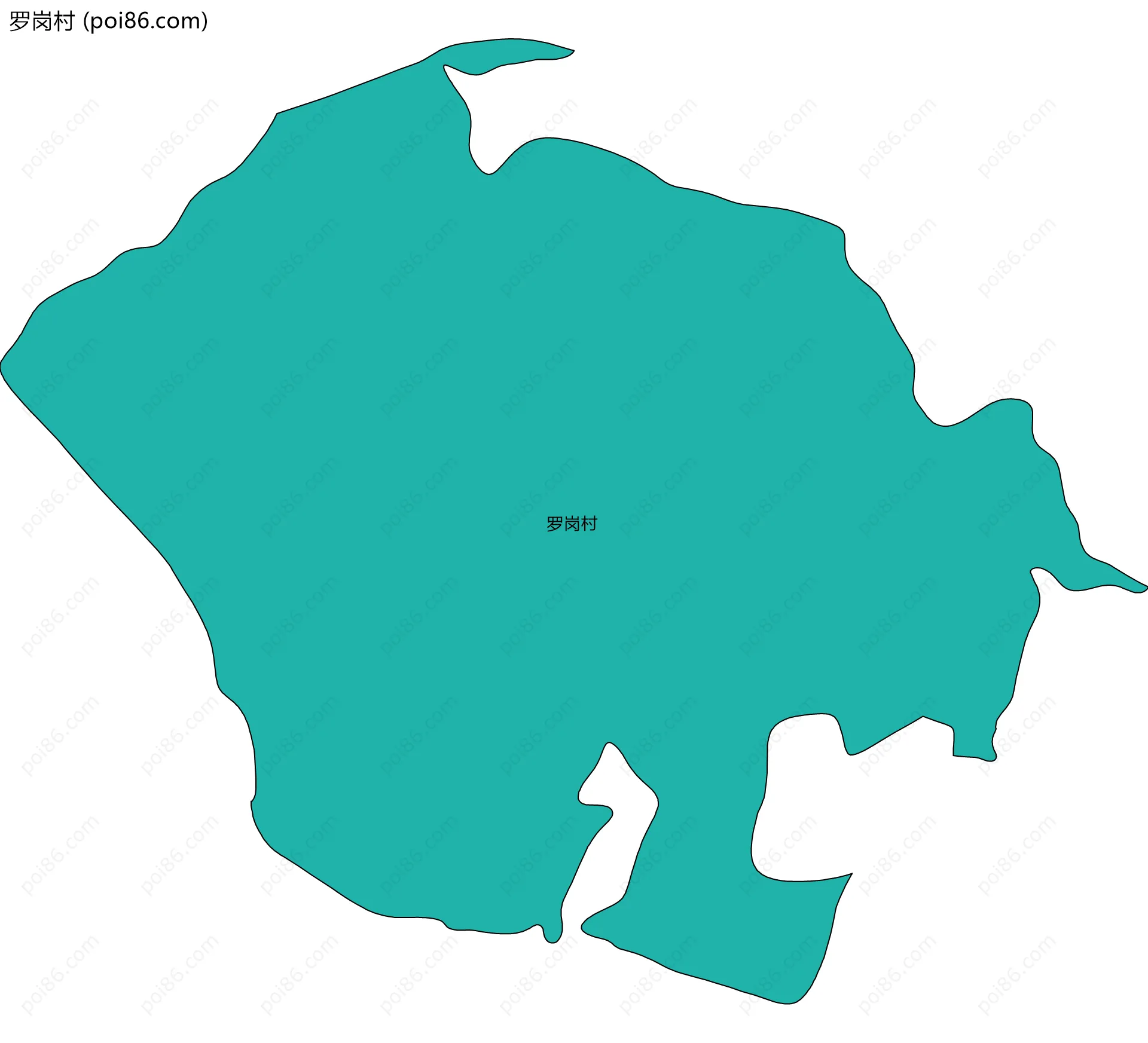 罗岗村边界地图