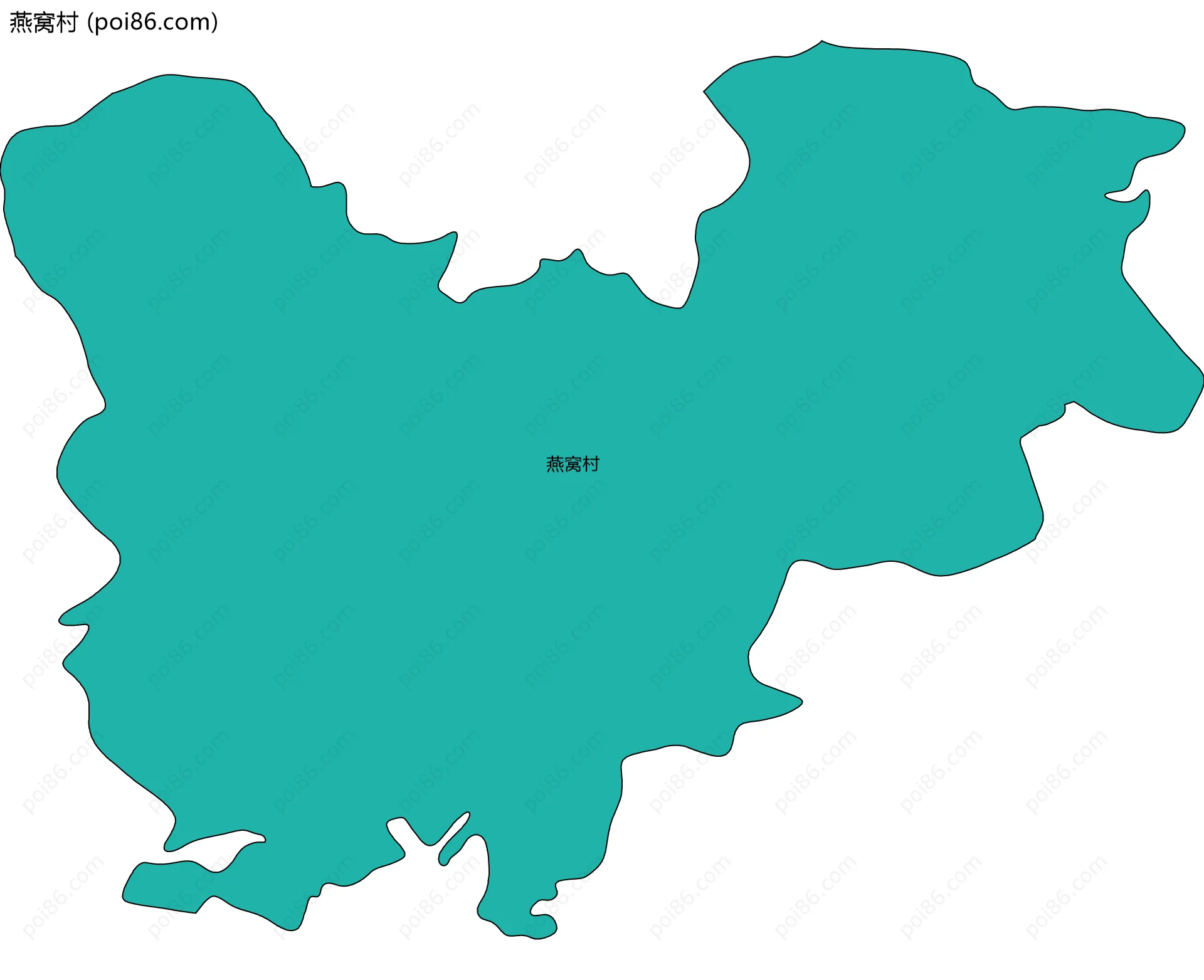 燕窝村边界地图