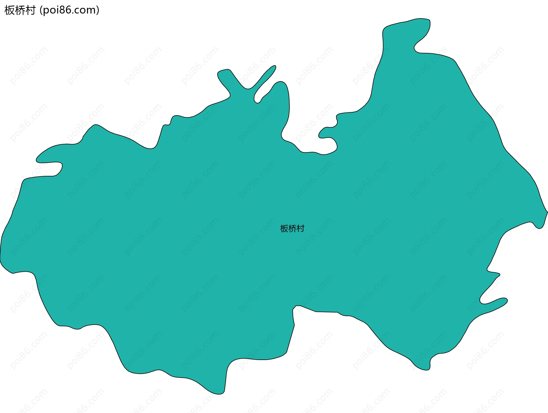 板桥村边界地图