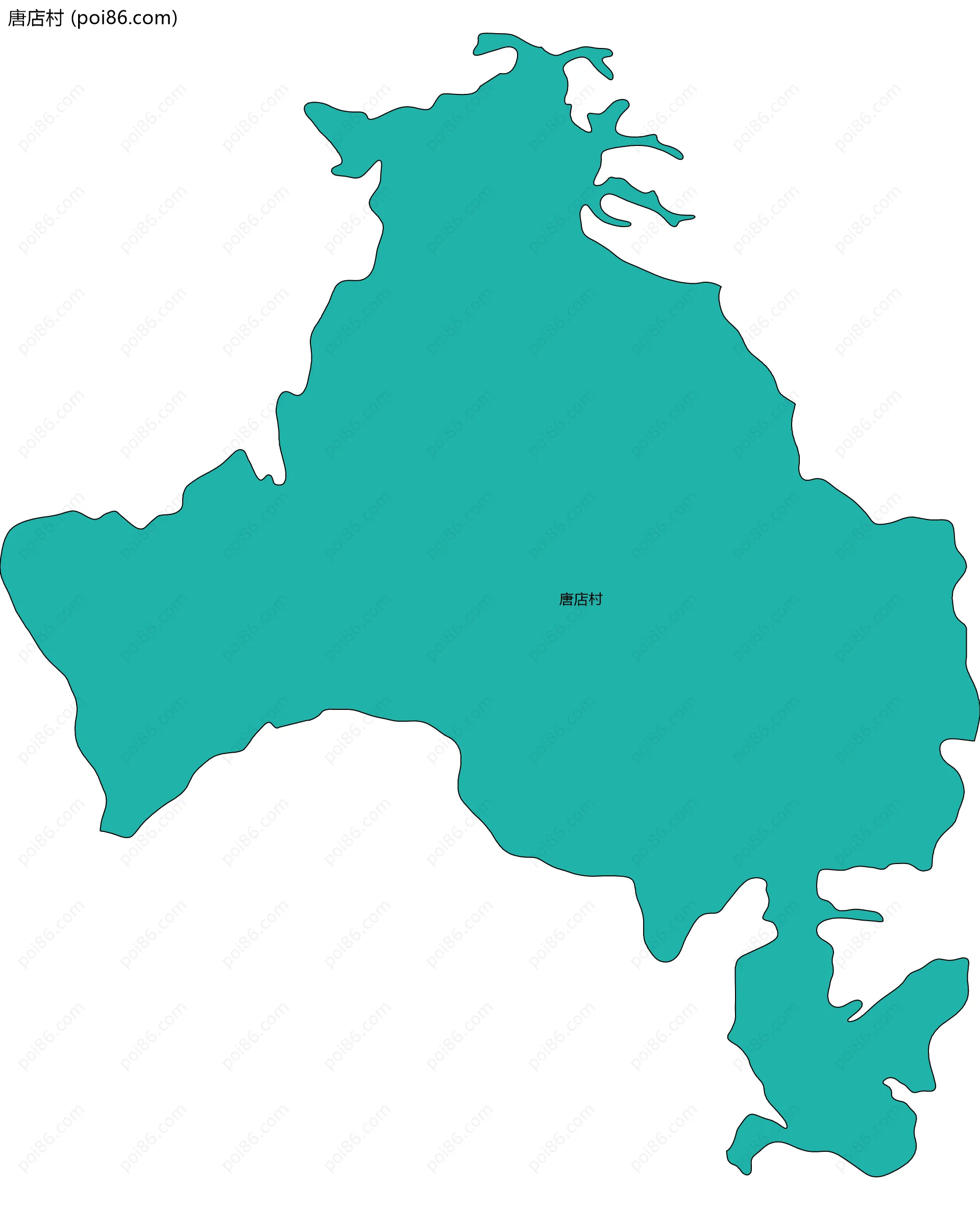 唐店村边界地图