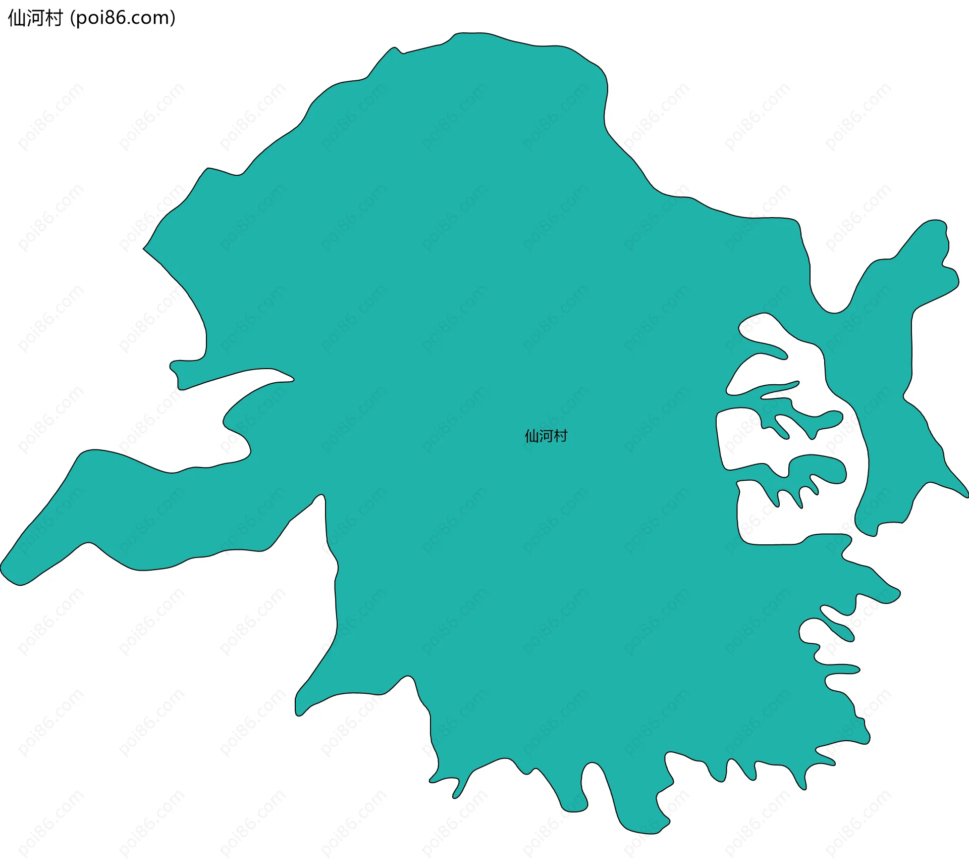 仙河村边界地图