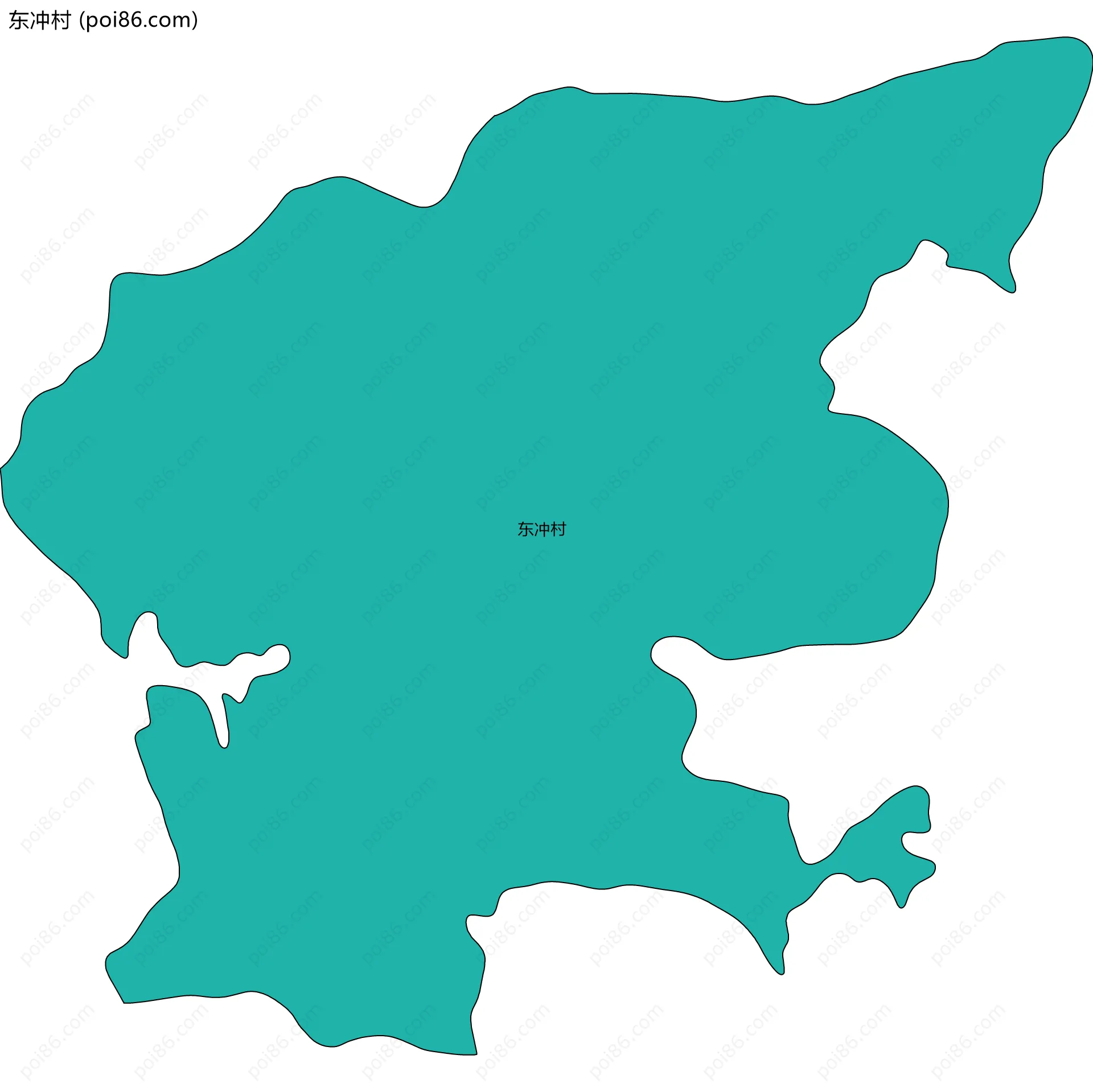 东冲村边界地图