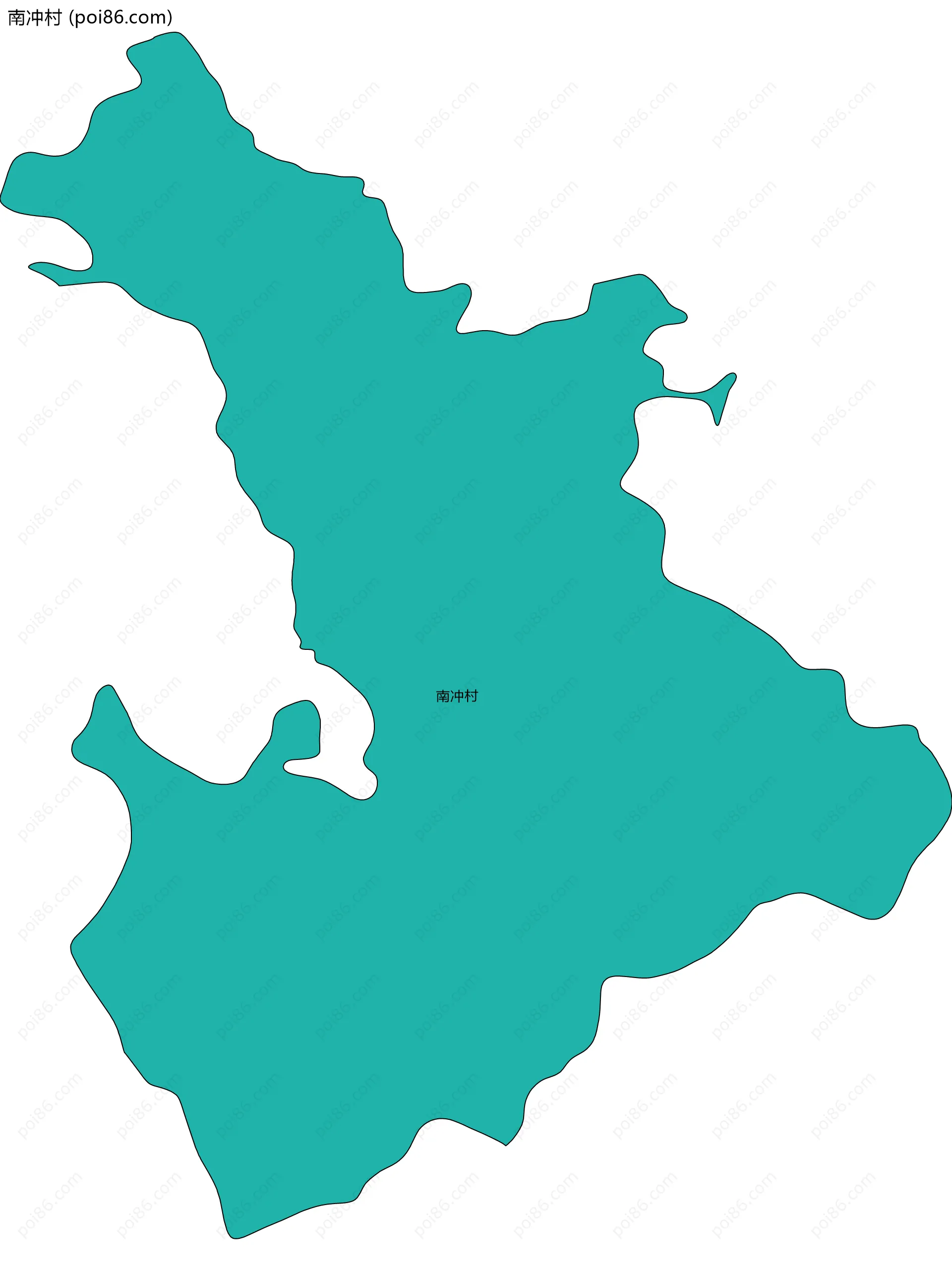 南冲村边界地图