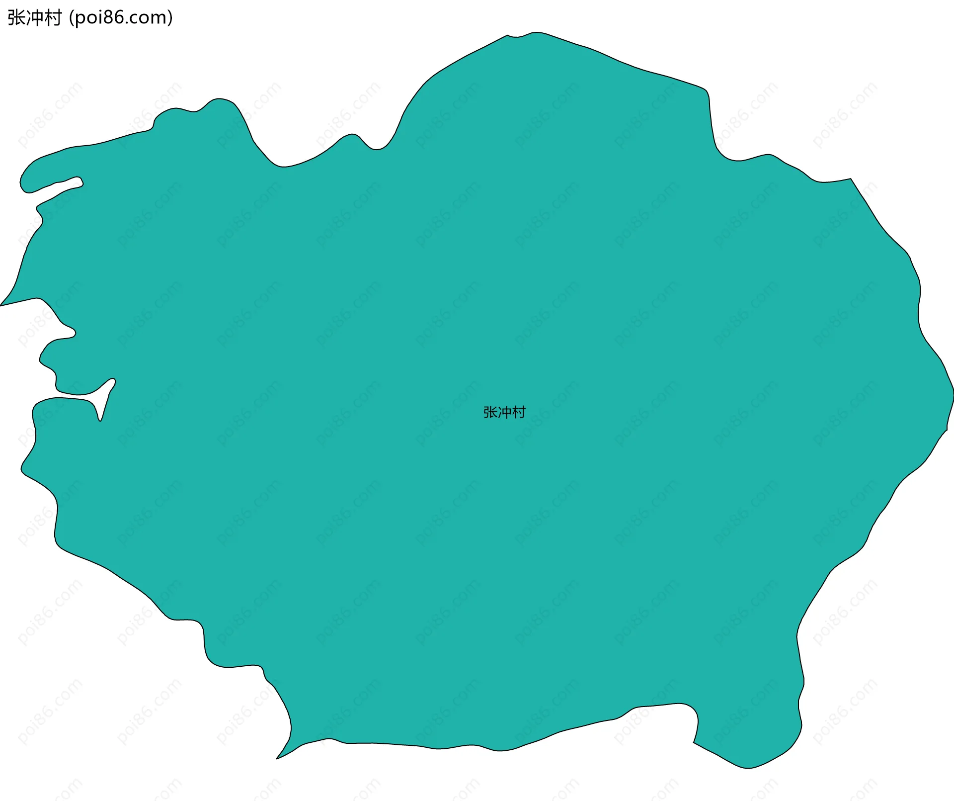 张冲村边界地图