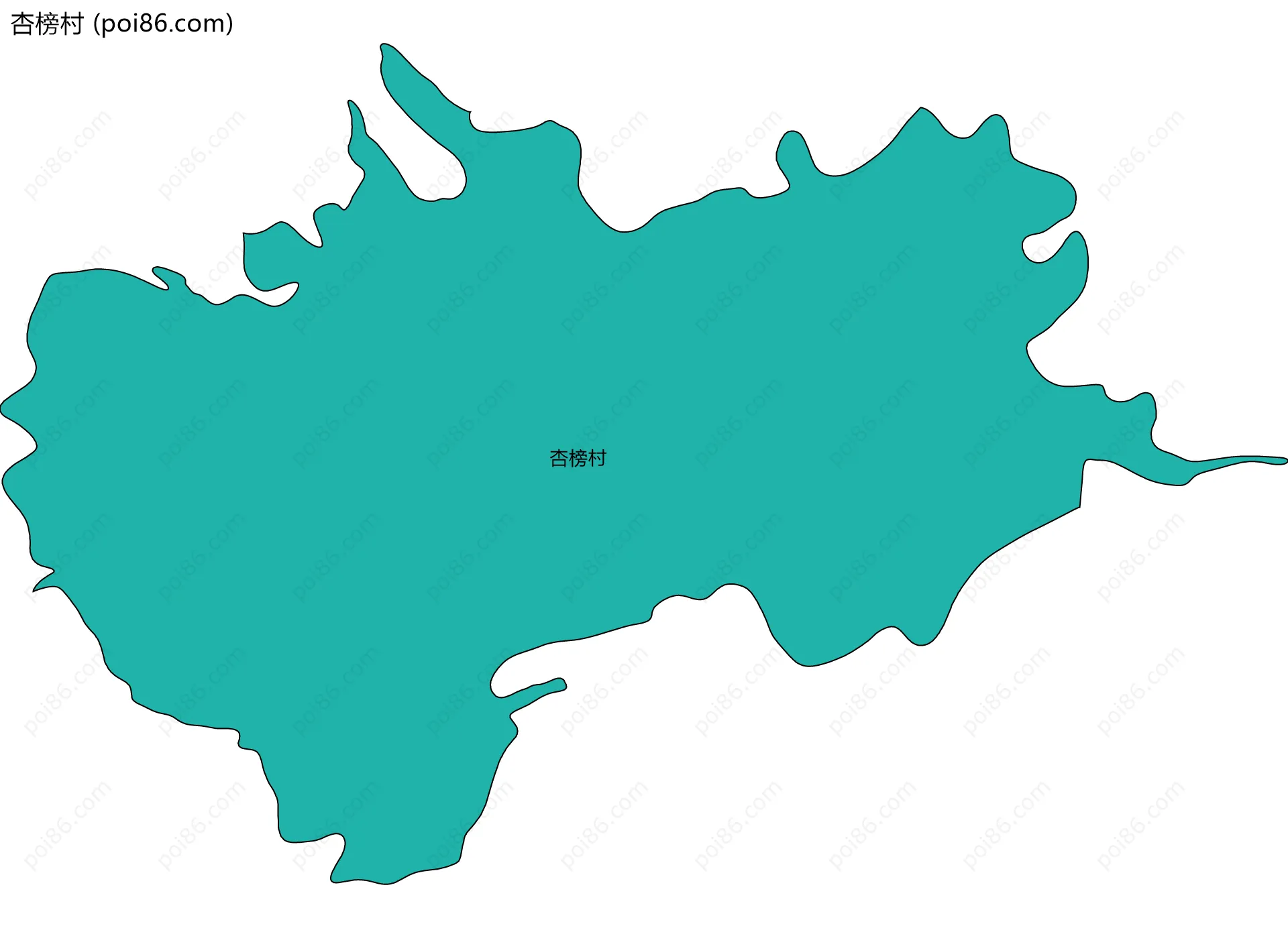 杏榜村边界地图