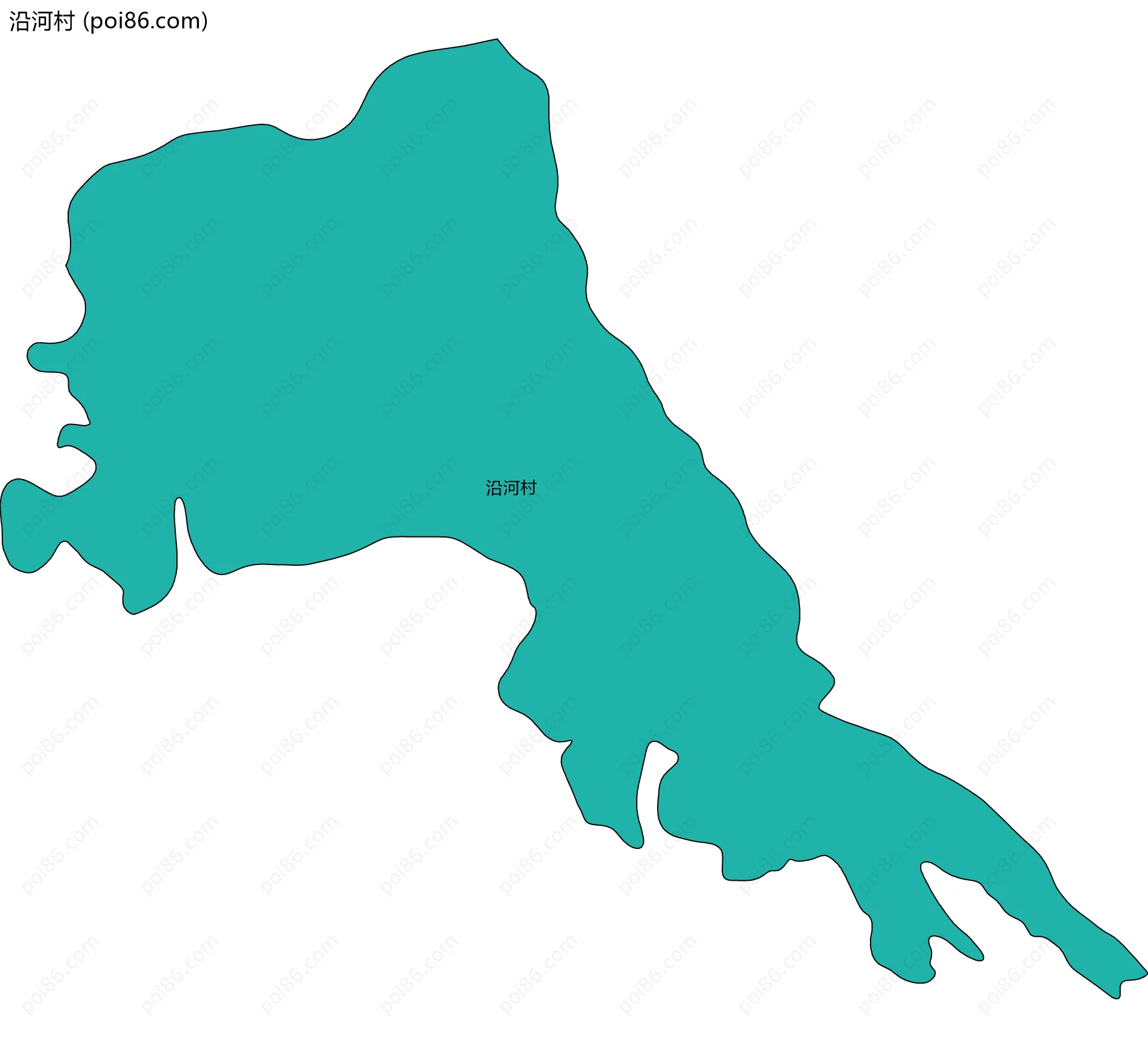 沿河村边界地图