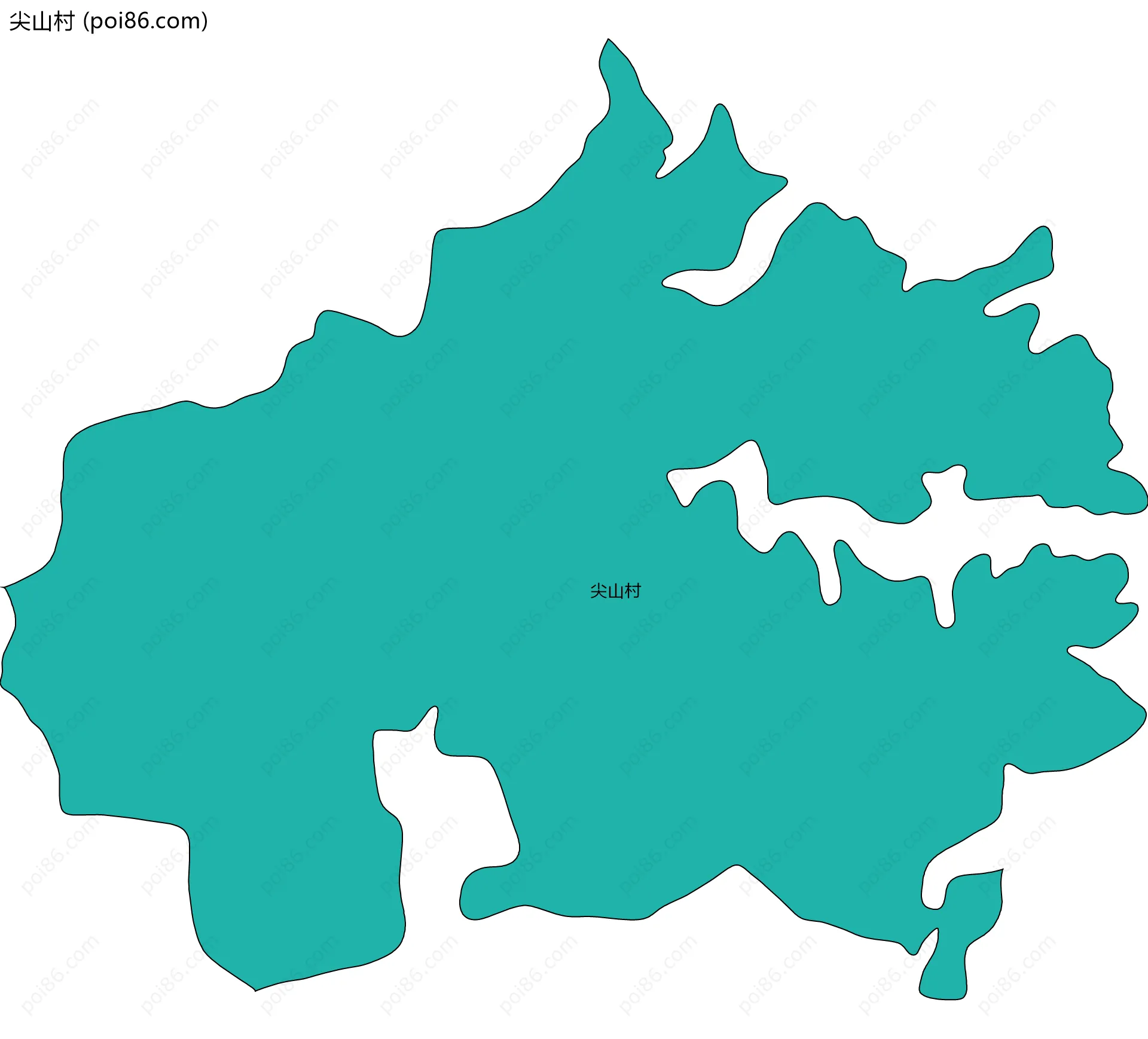 尖山村边界地图