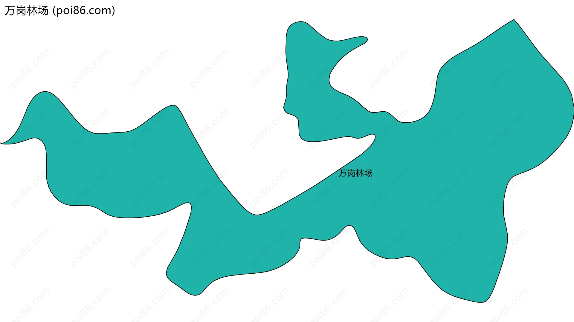 万岗林场边界地图