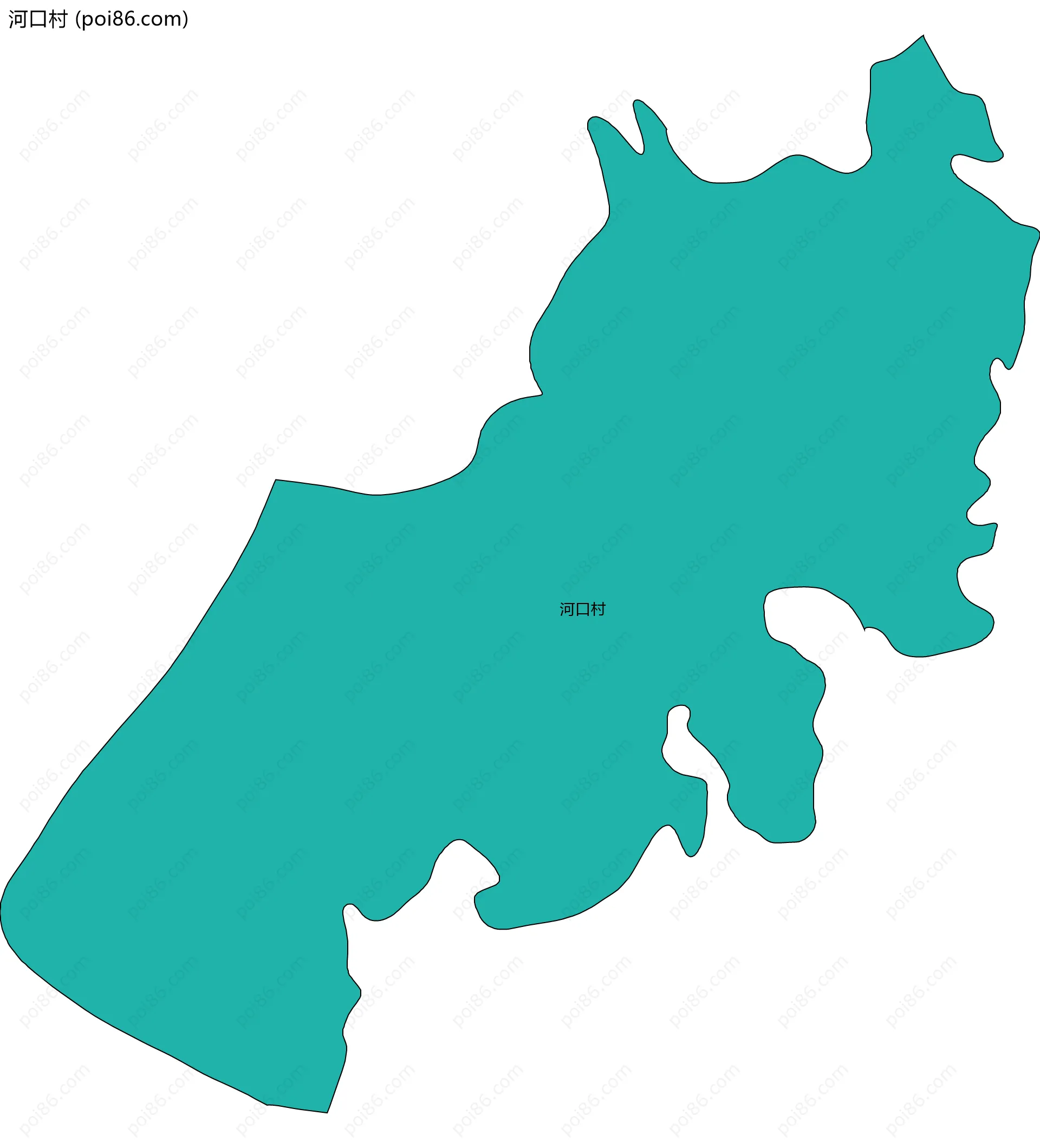 河口村边界地图