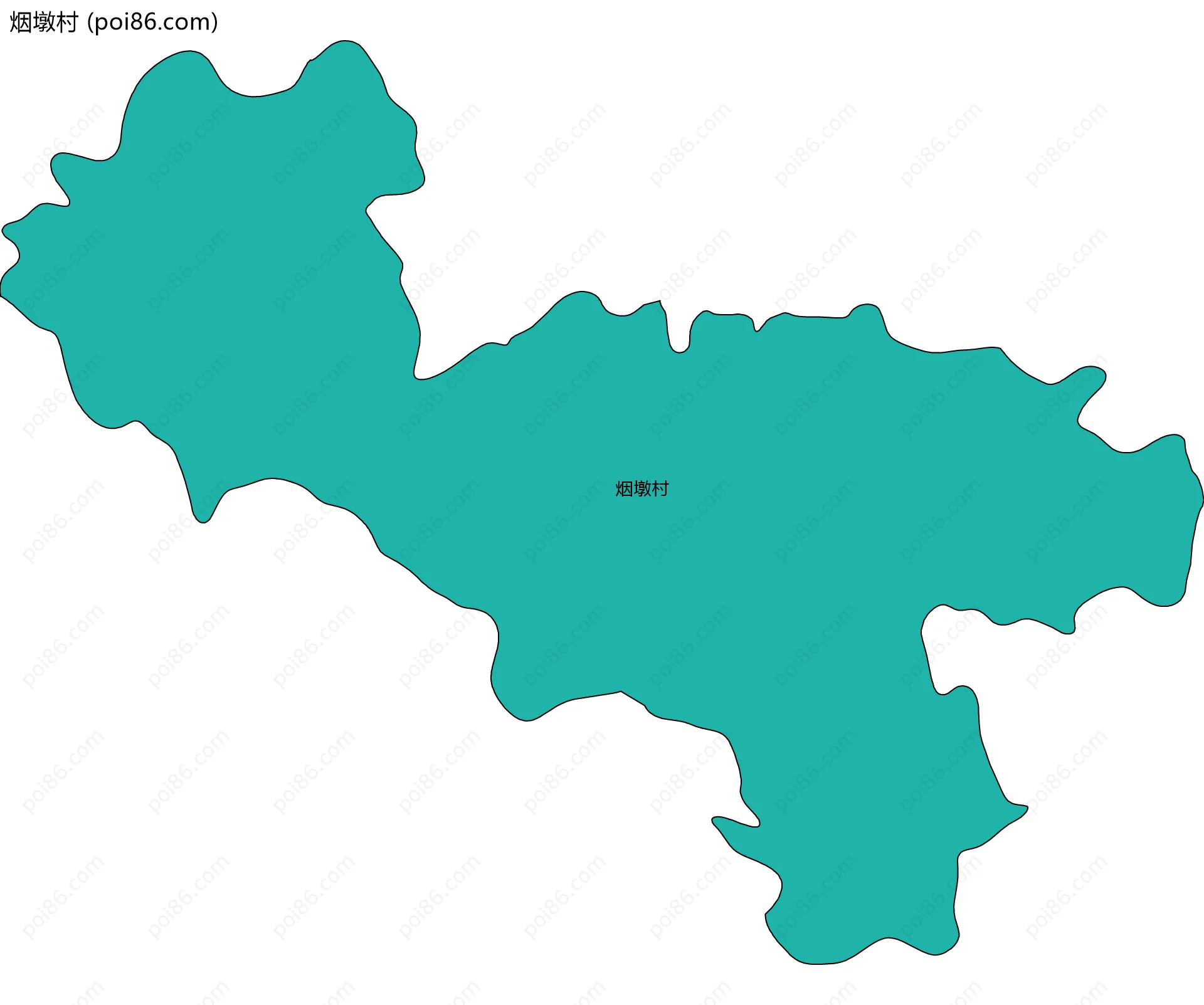 烟墩村边界地图