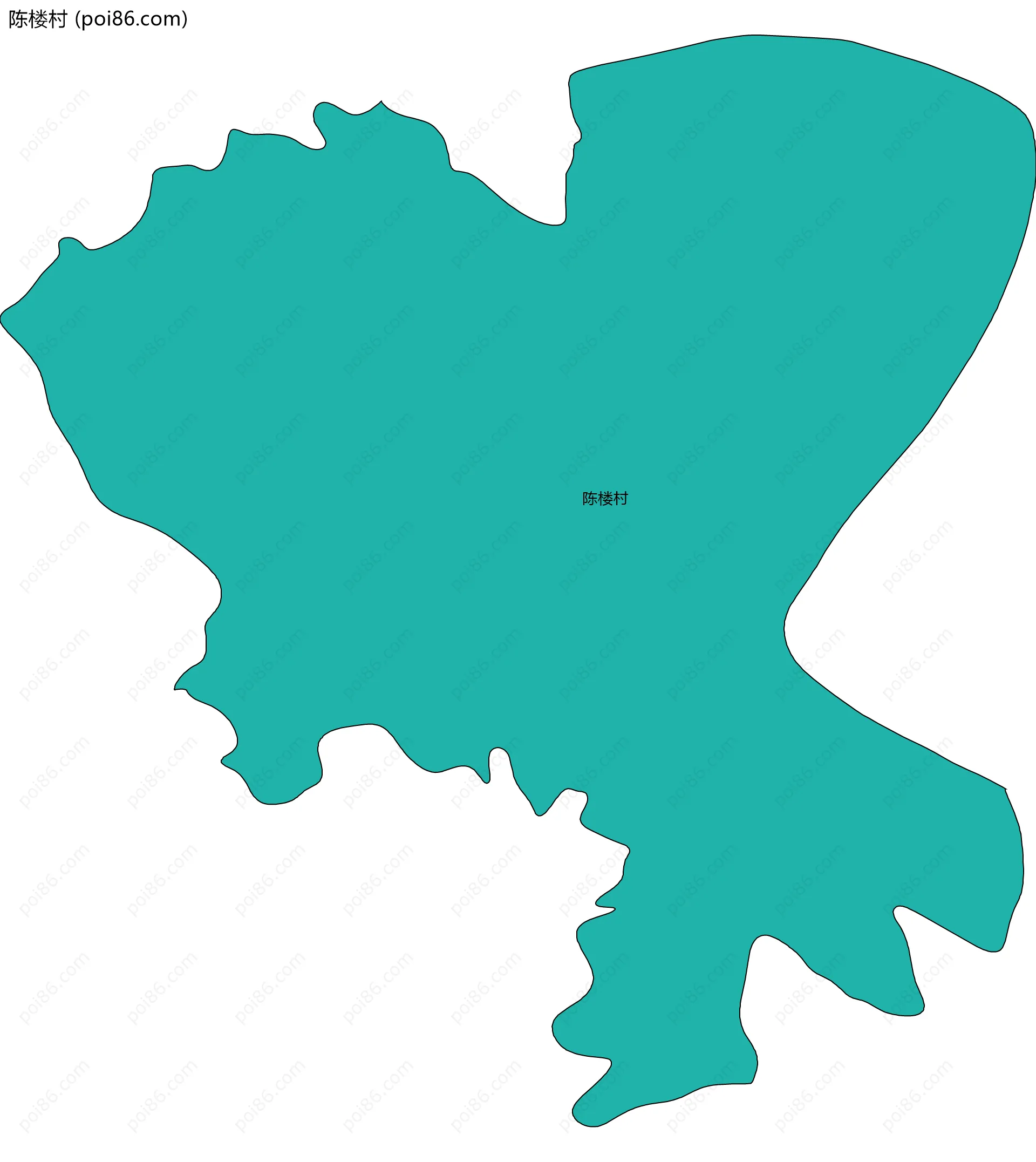 陈楼村边界地图