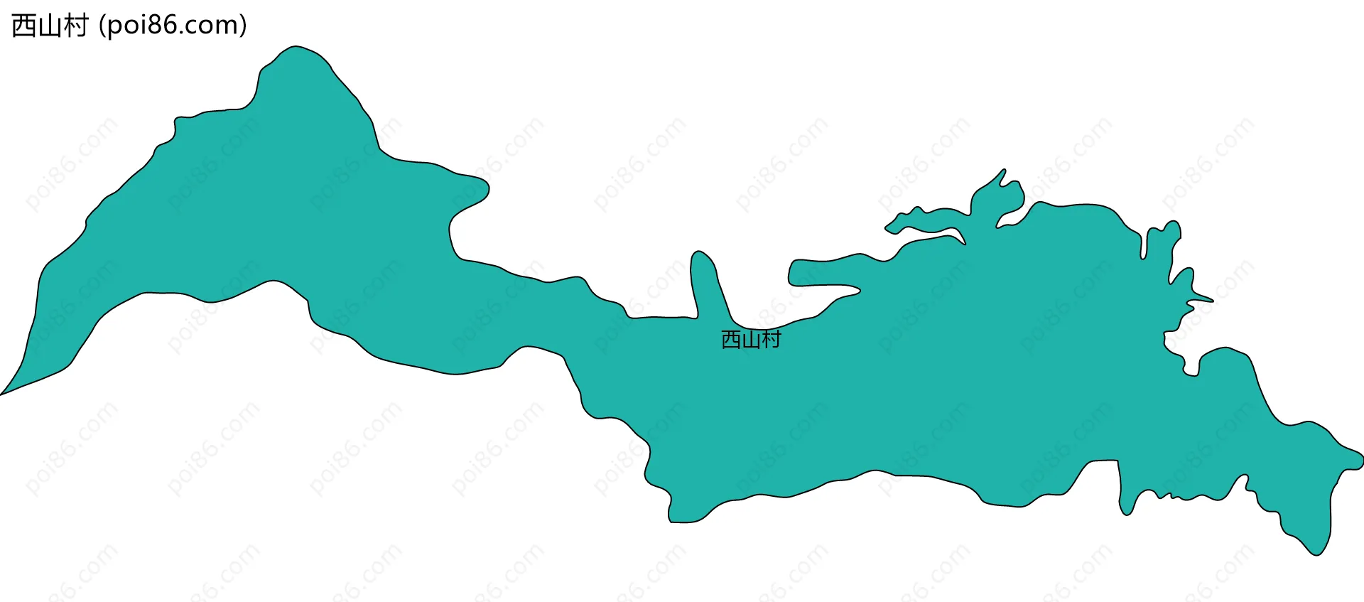 西山村边界地图