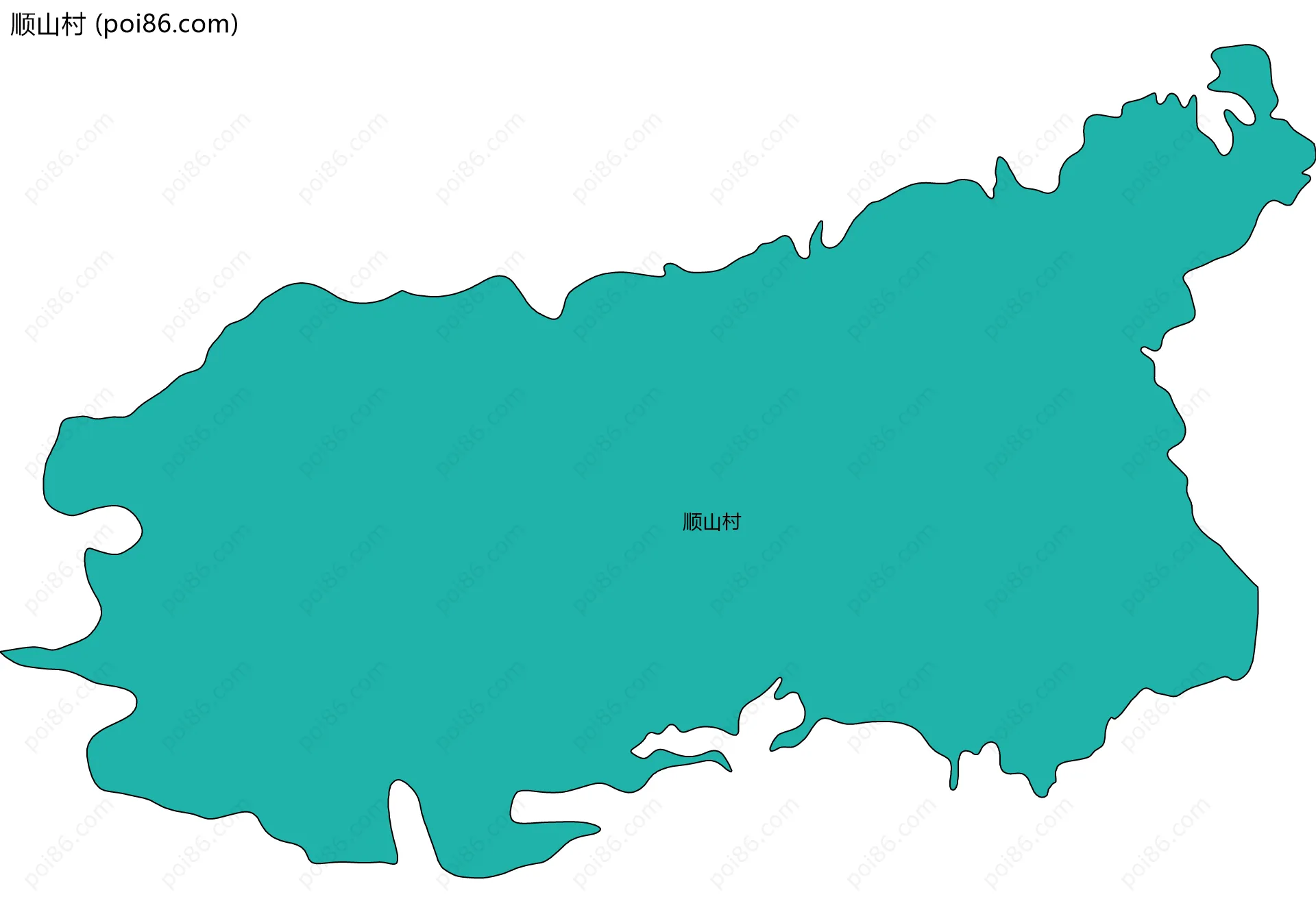 顺山村边界地图