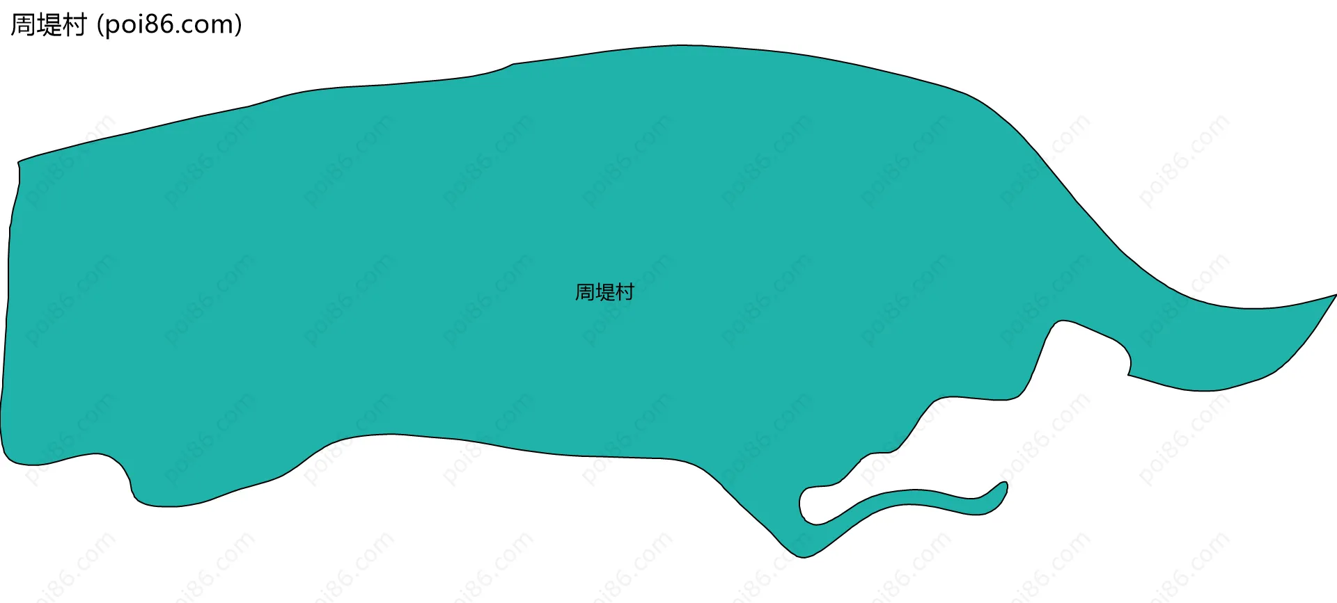 周堤村边界地图