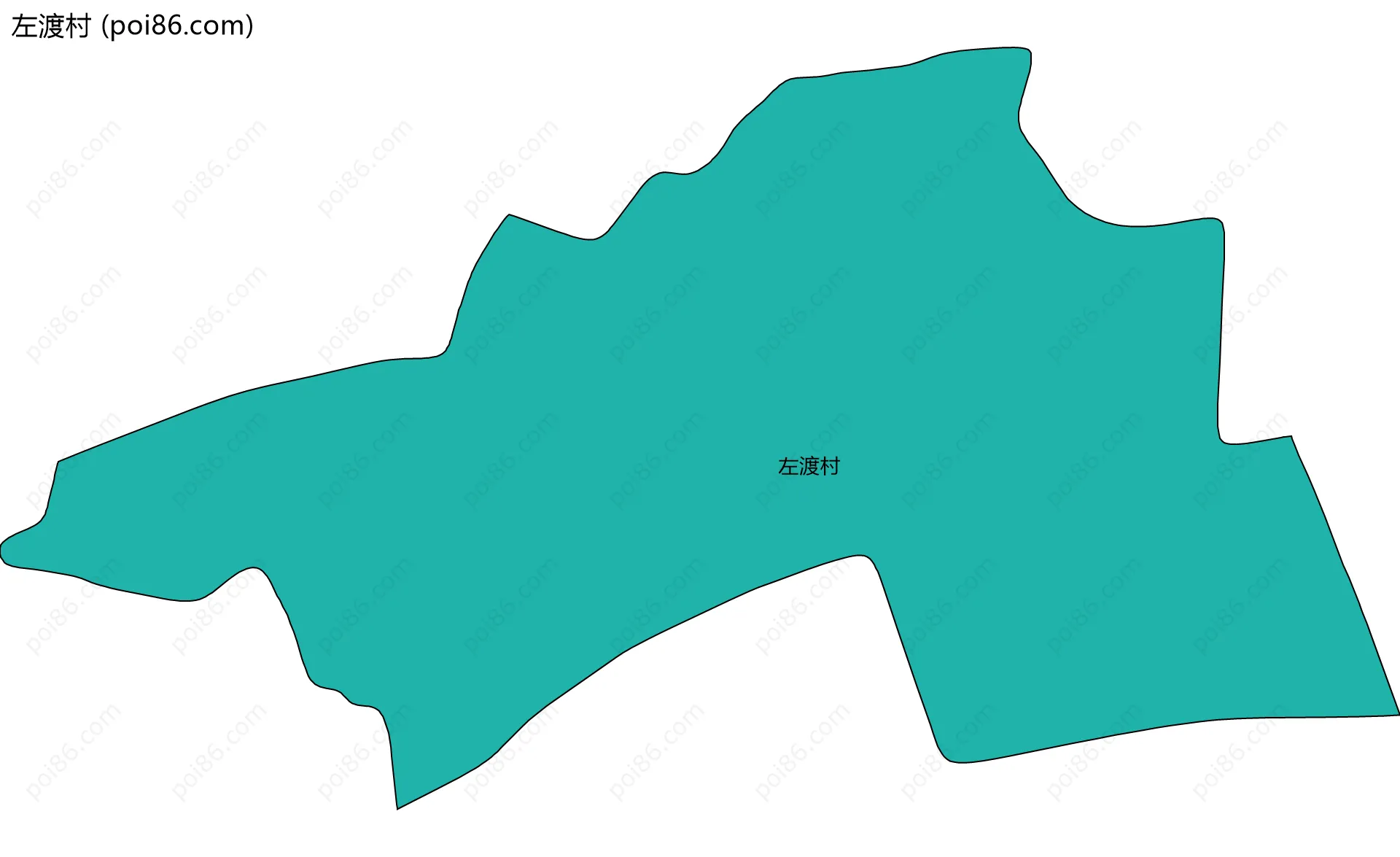 左渡村边界地图