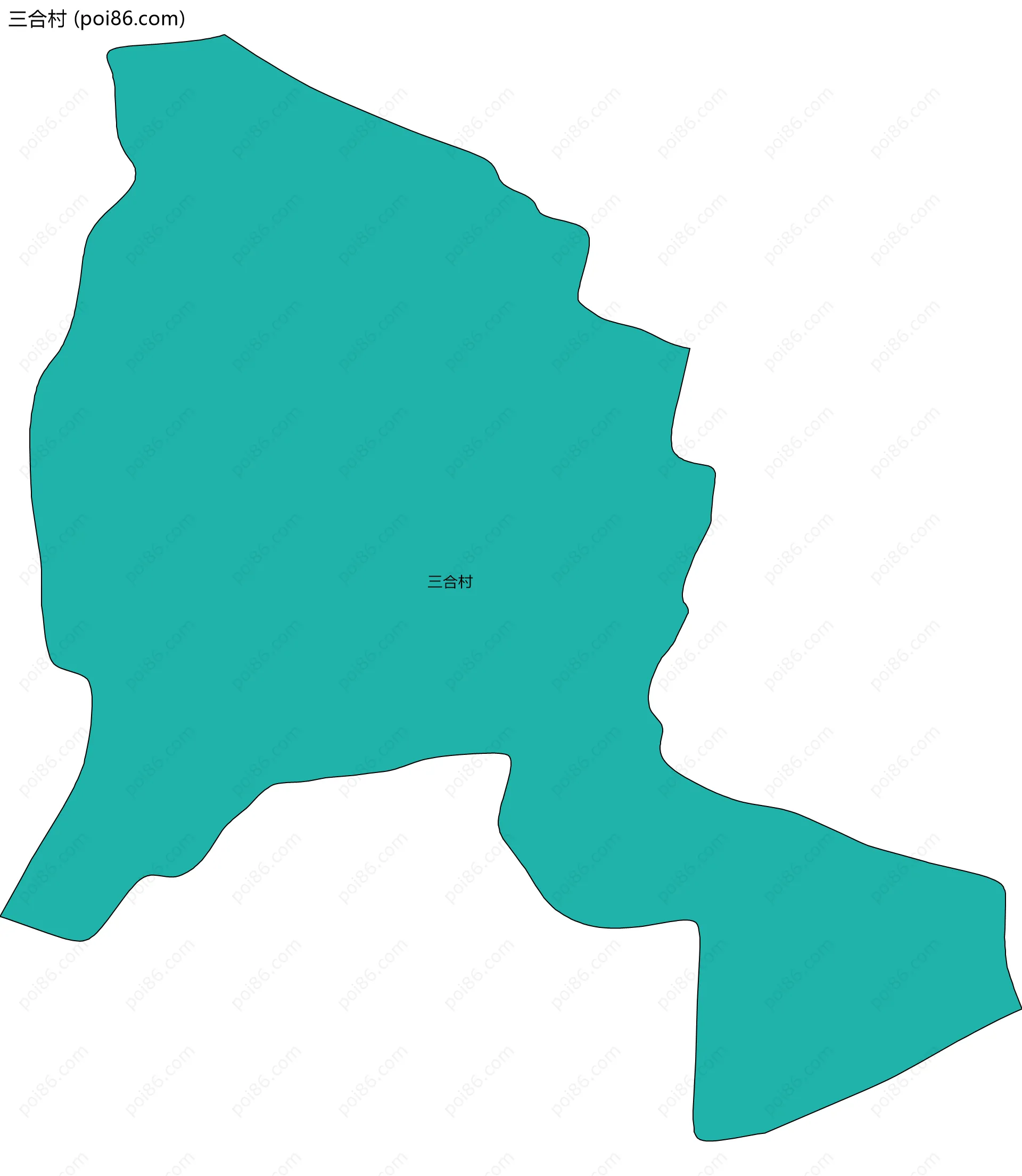 三合村边界地图