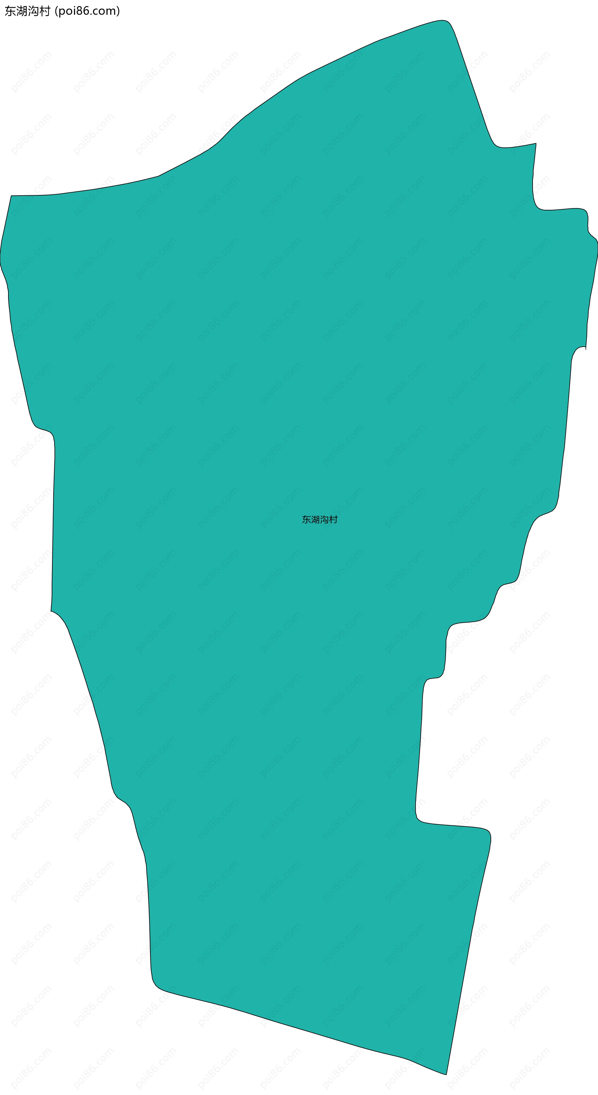 东湖沟村边界地图