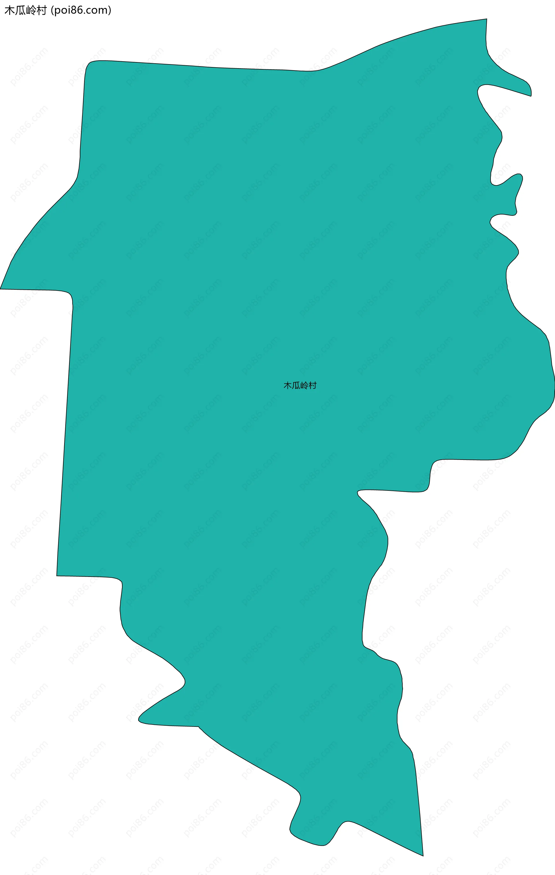 木瓜岭村边界地图