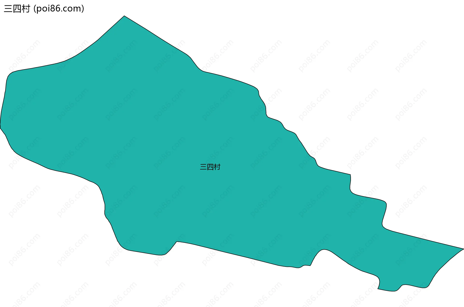 三四村边界地图