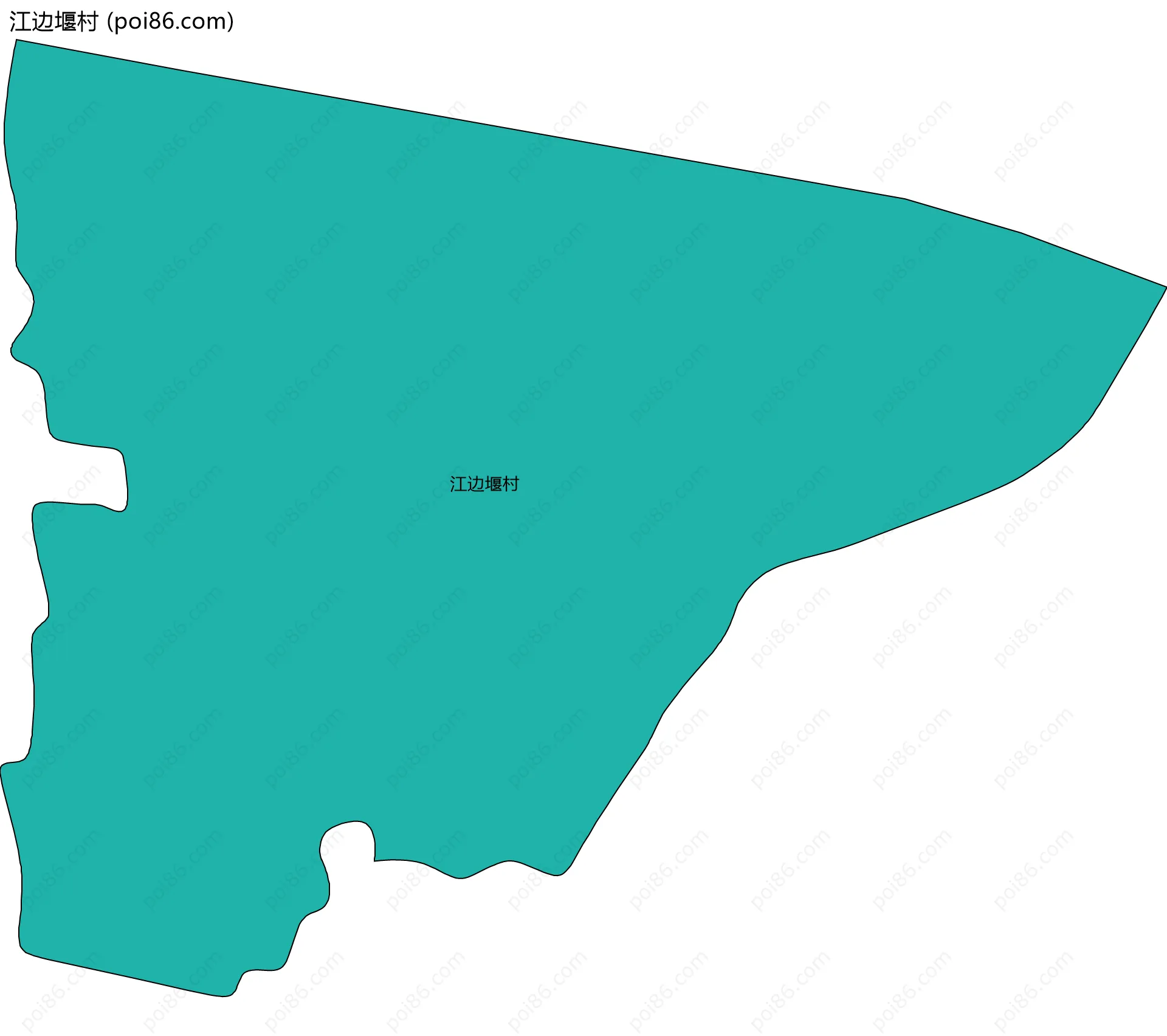 江边堰村边界地图
