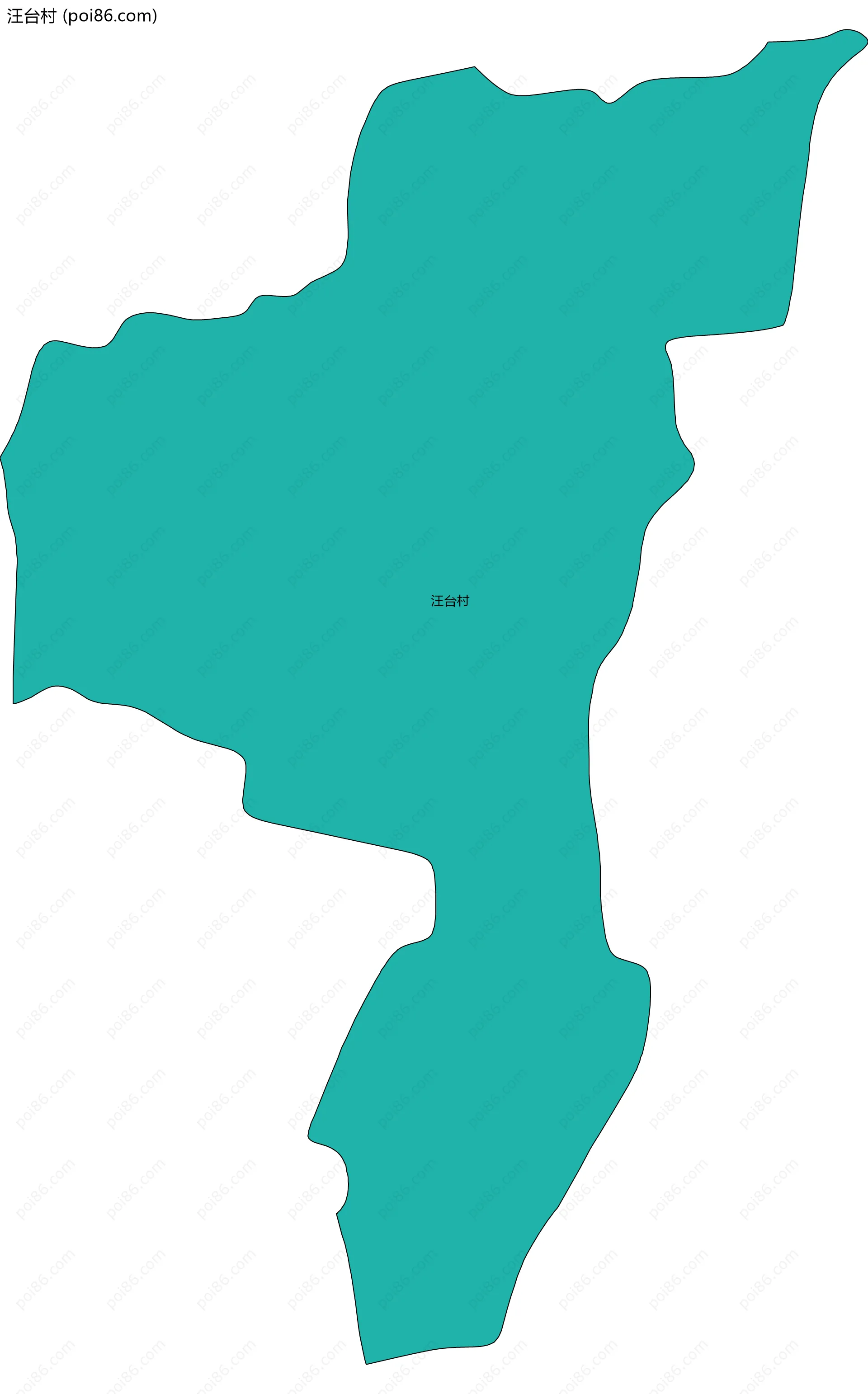 汪台村边界地图