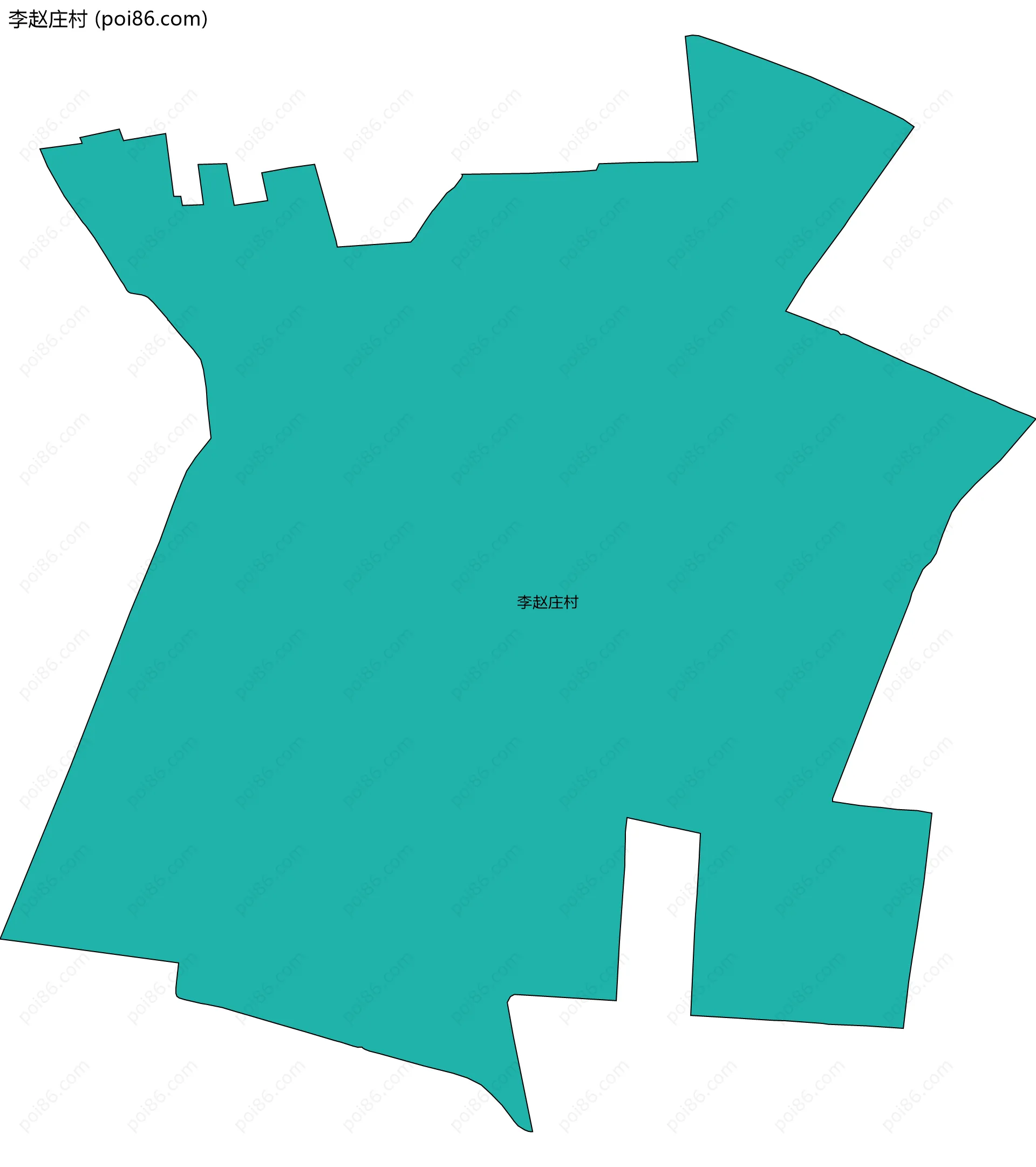 李赵庄村边界地图