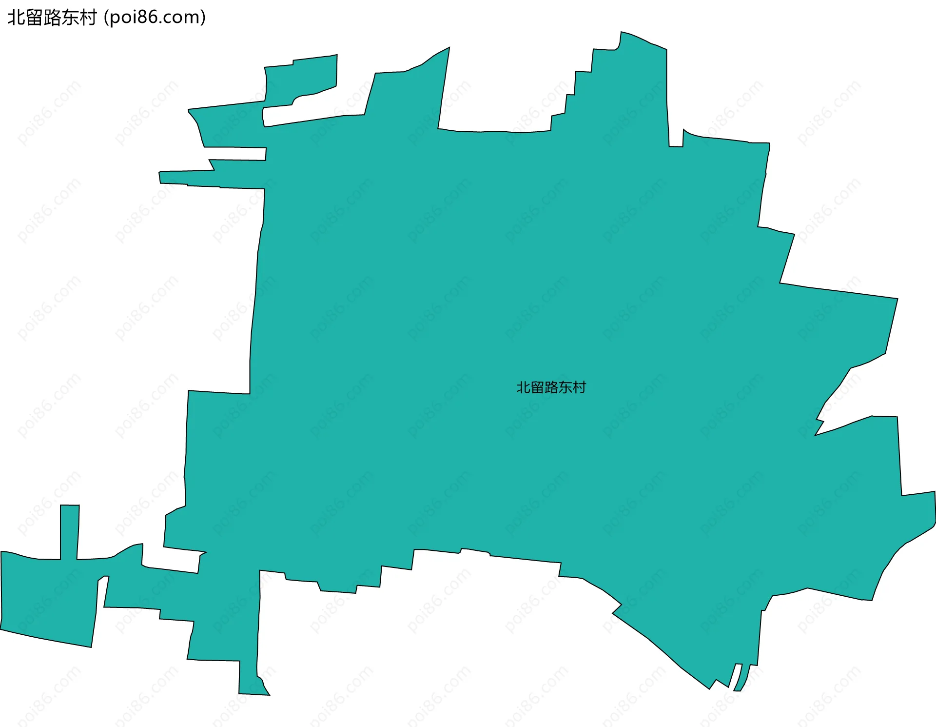 北留路东村边界地图