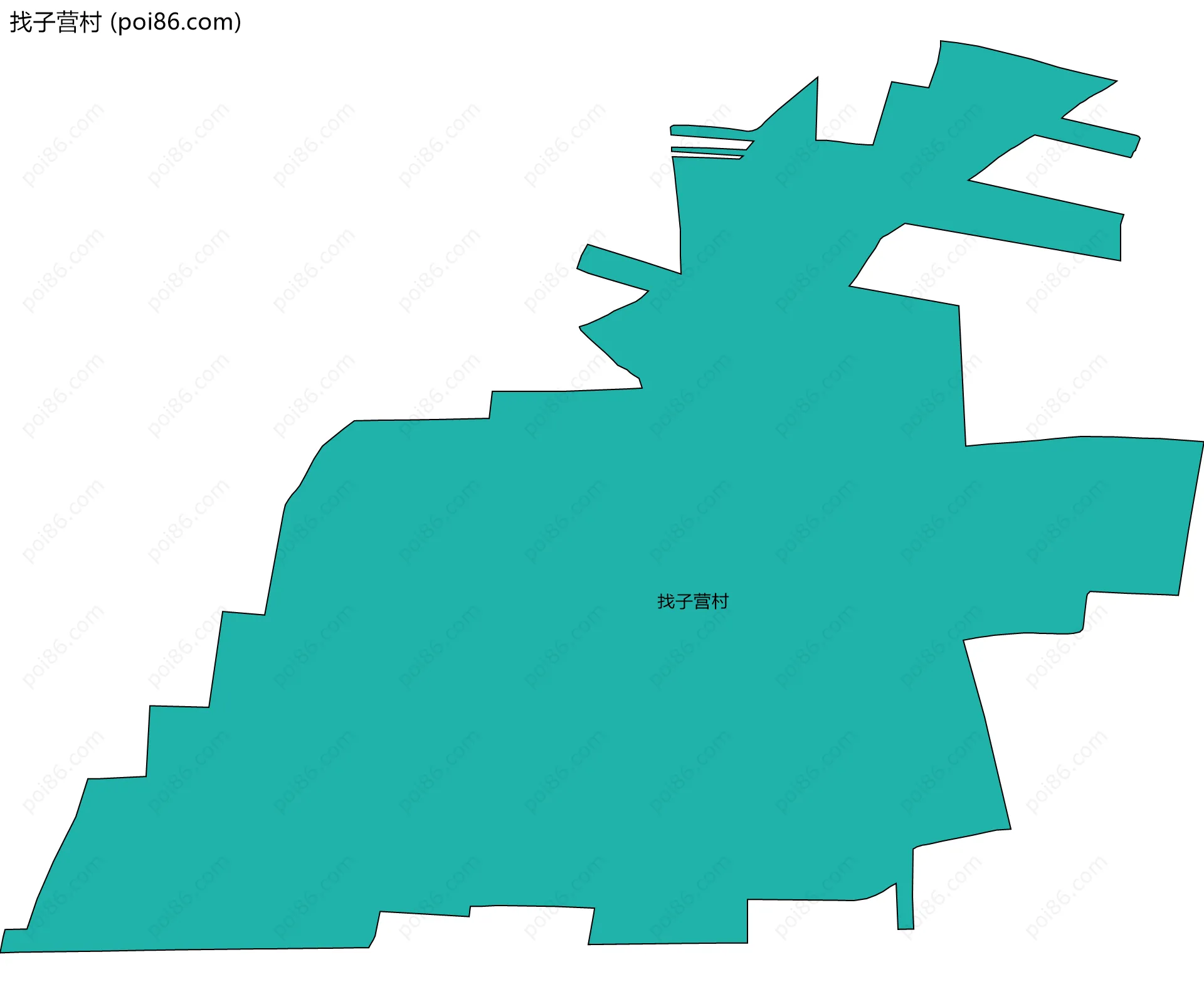 找子营村边界地图