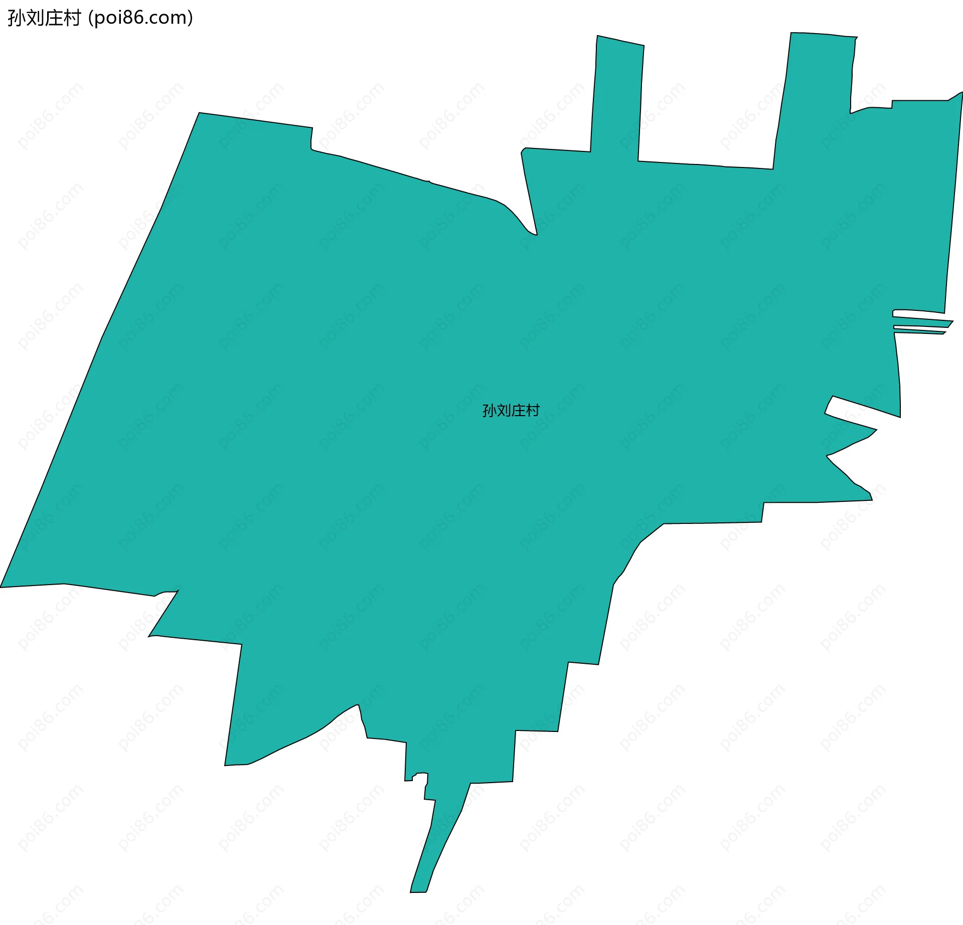 孙刘庄村边界地图
