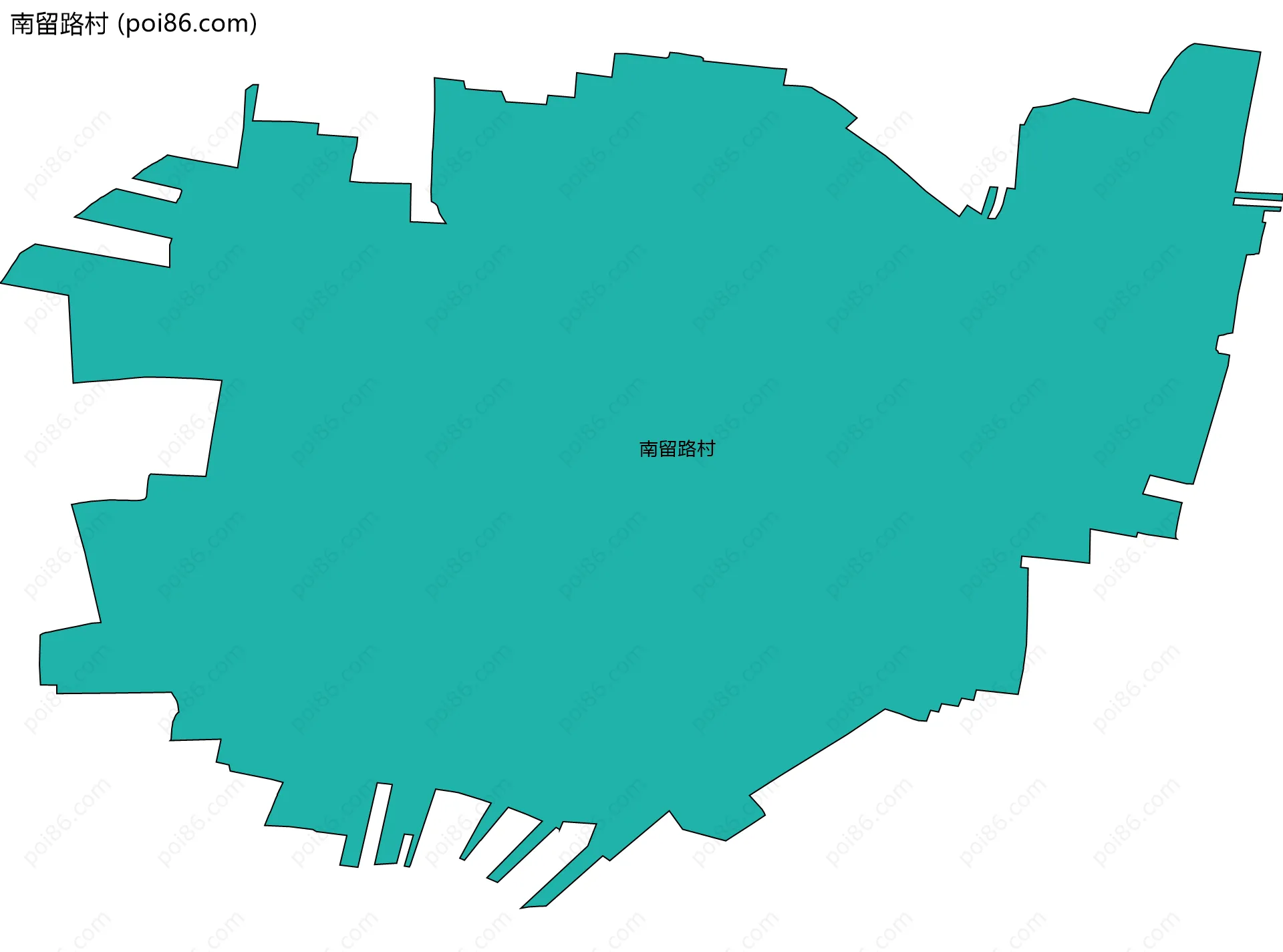 南留路村边界地图