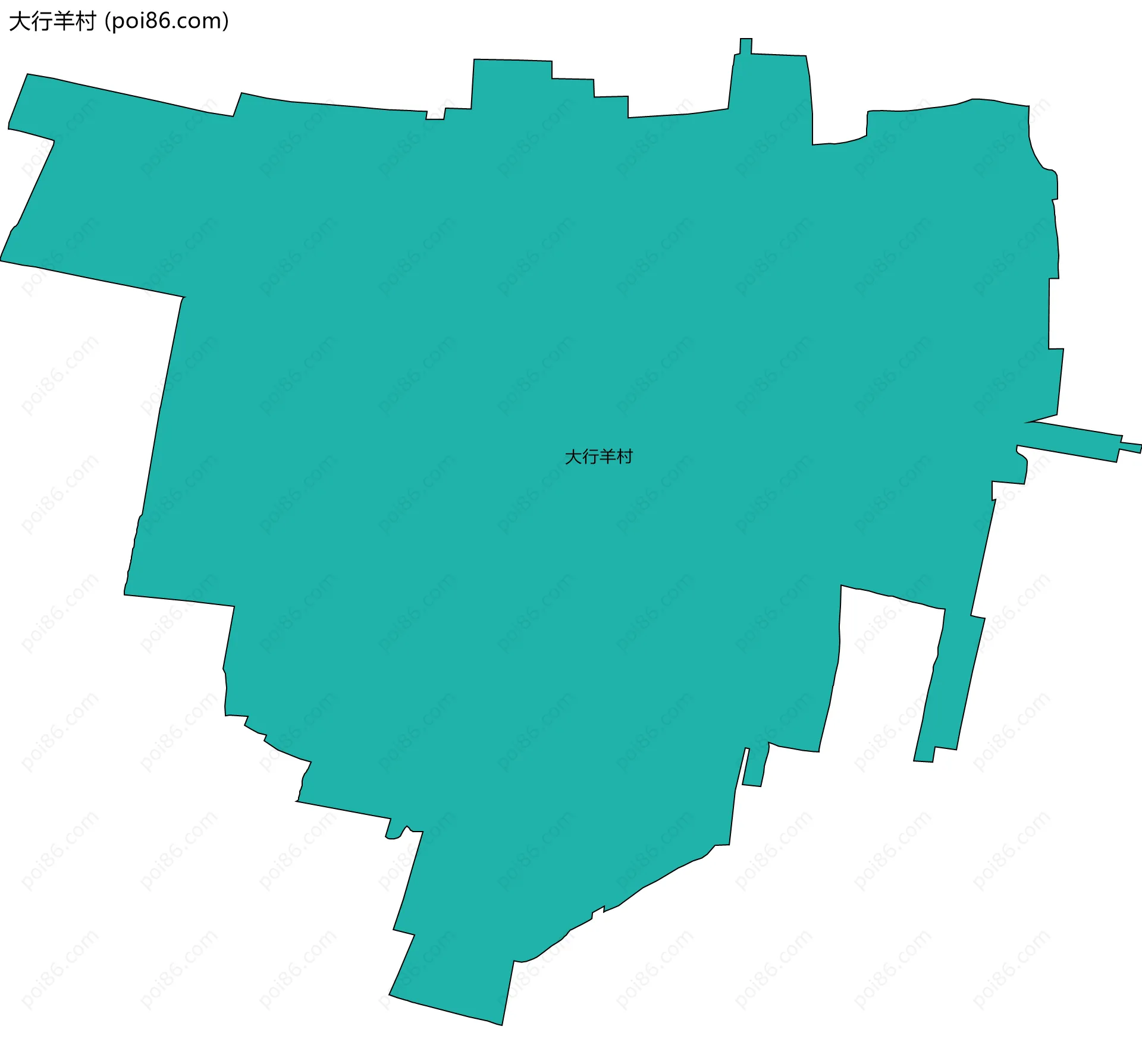 大行羊村边界地图