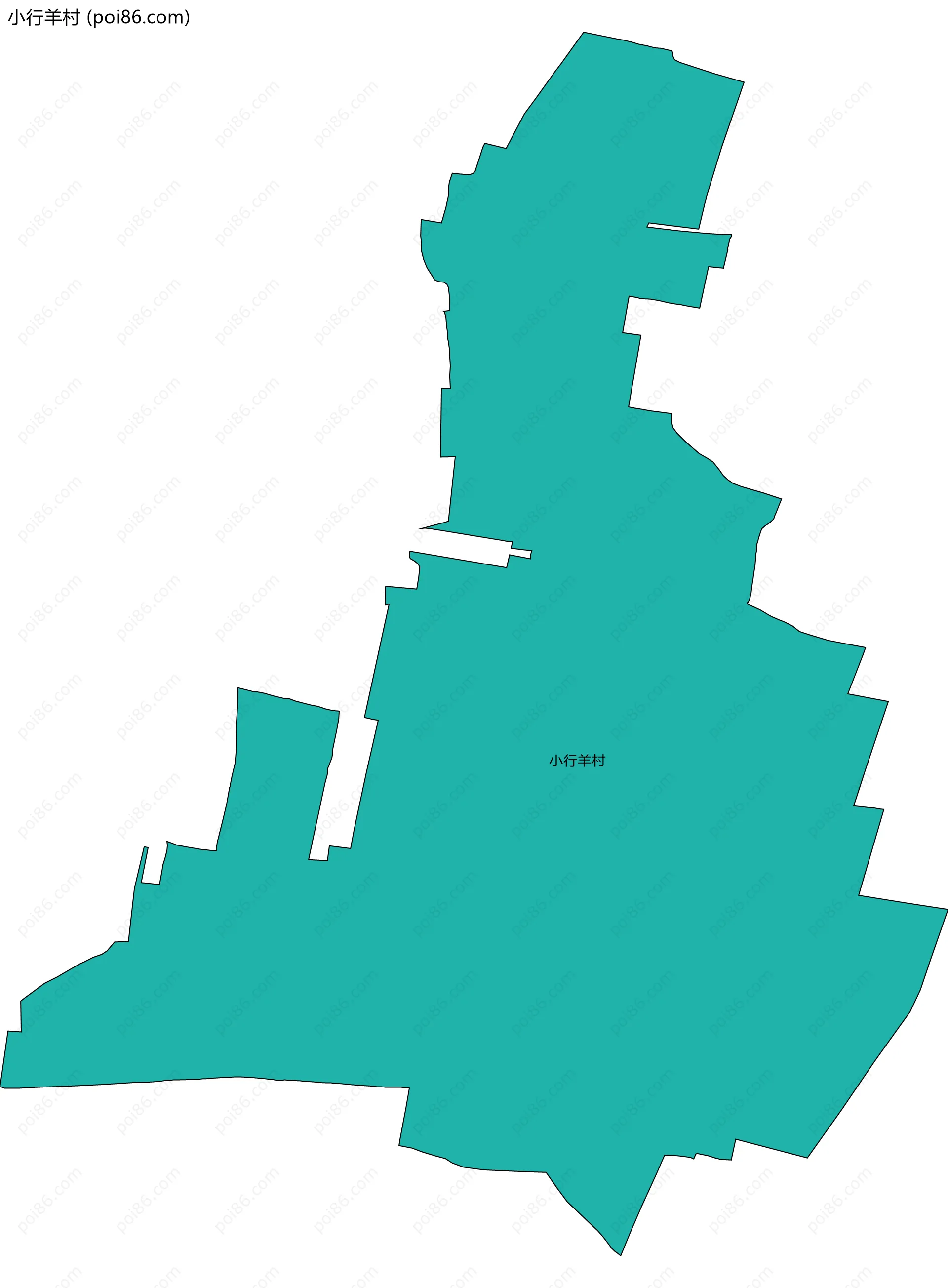 小行羊村边界地图