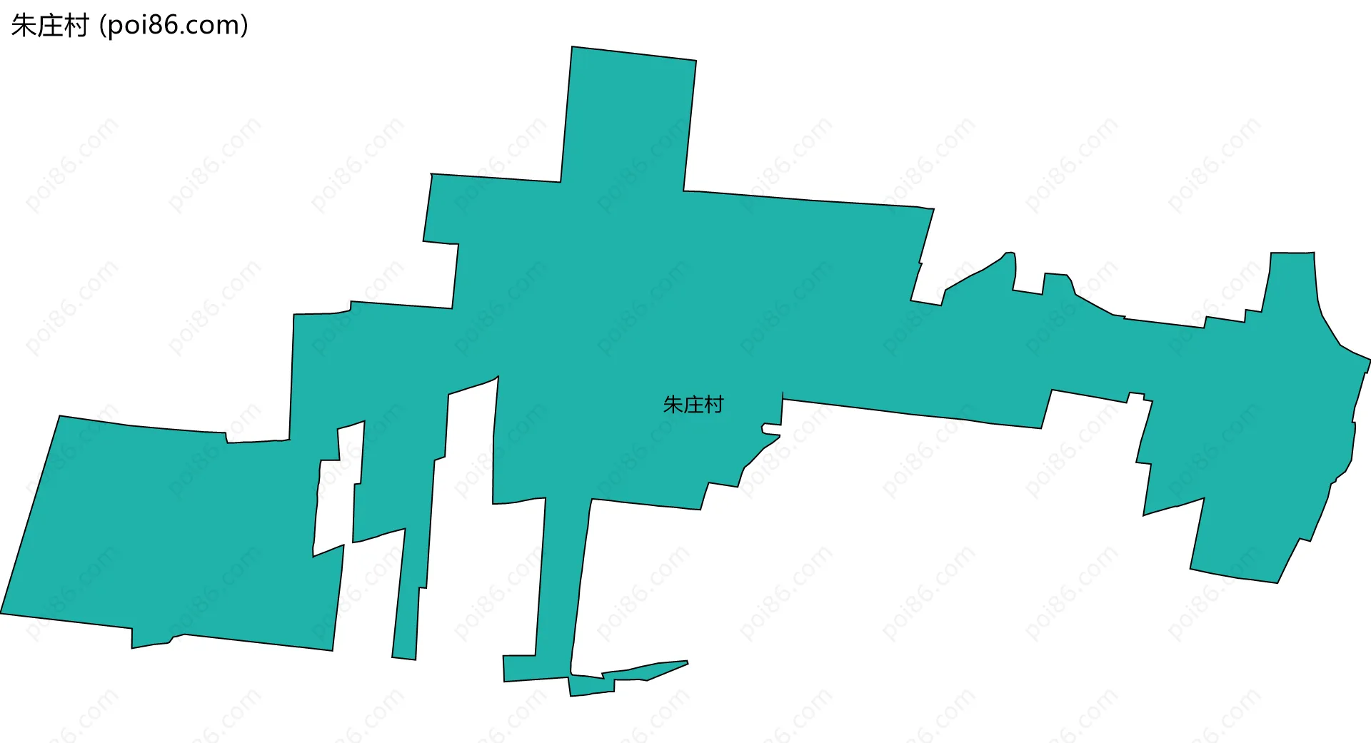 朱庄村边界地图