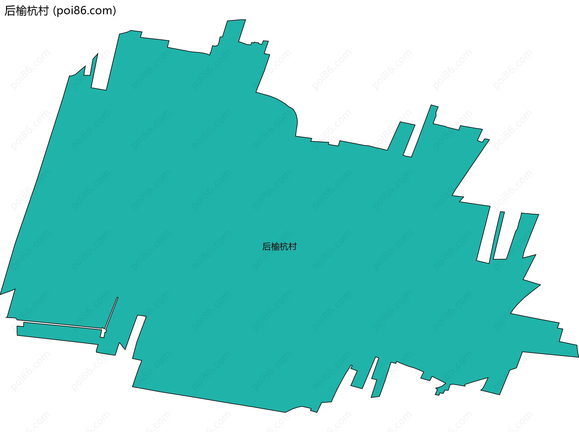 后榆杭村边界地图